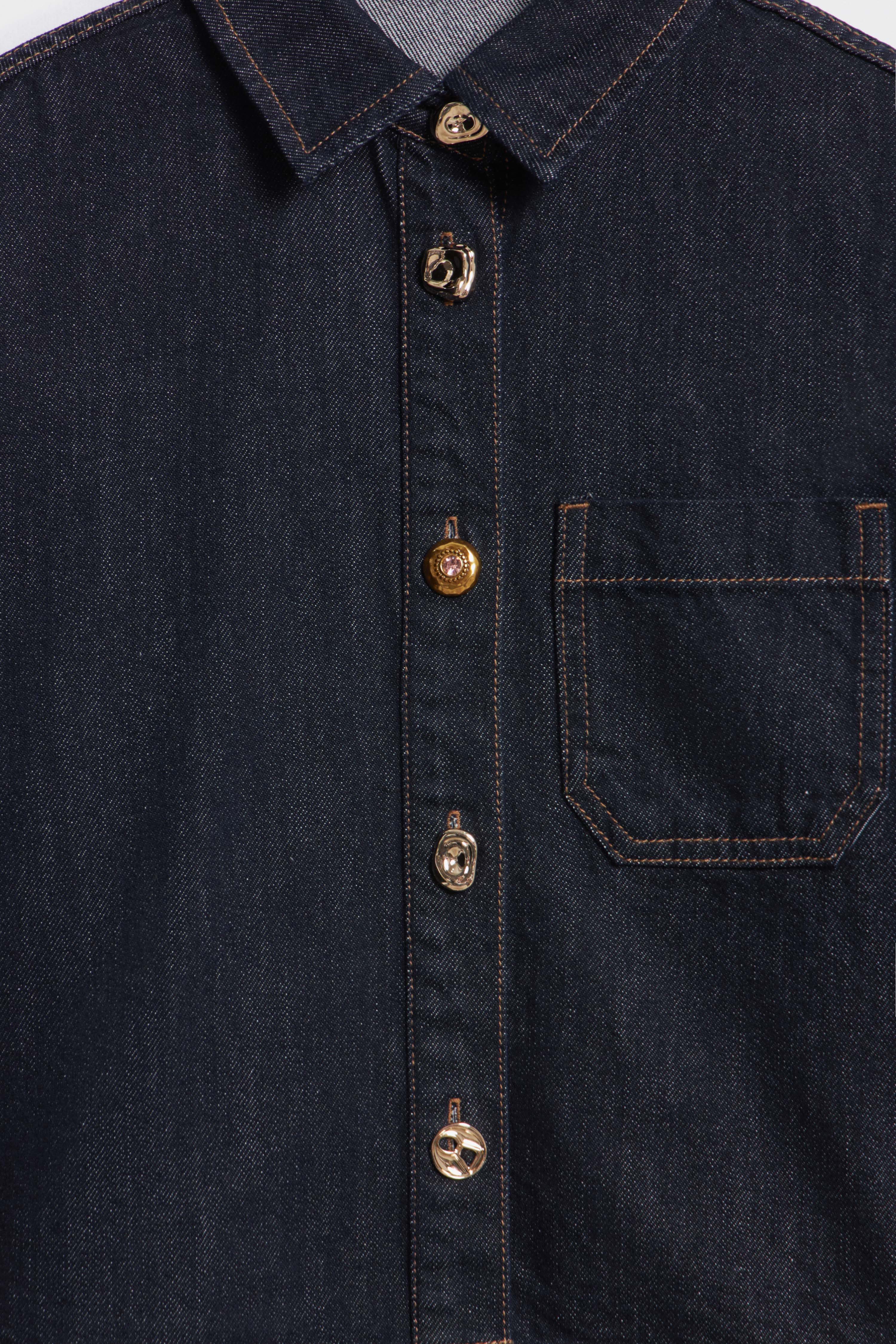 EMBELLISHED DENIM SHIRT - Image 6