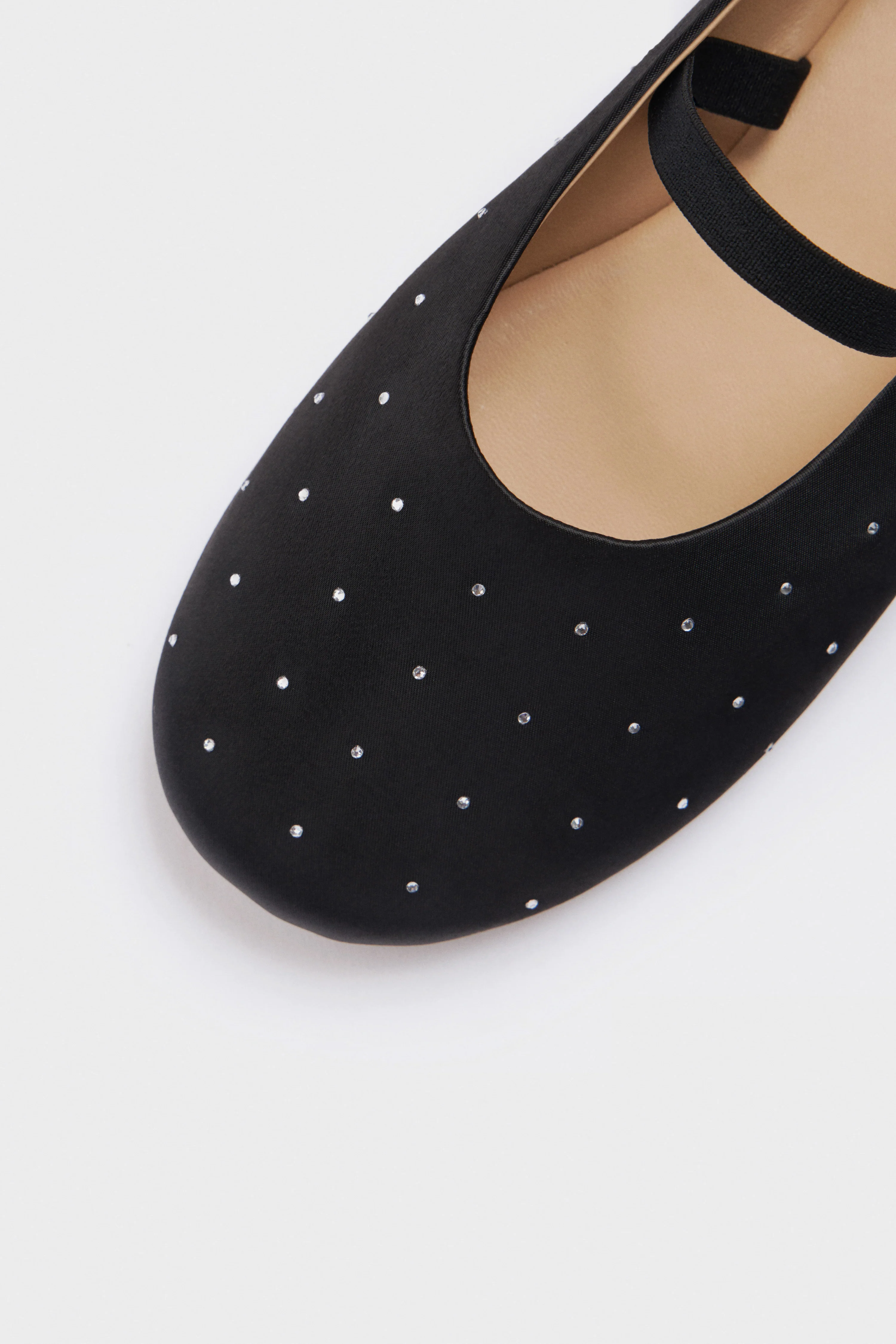 EMBELLISHED SATIN BALLET FLATS - Image 5