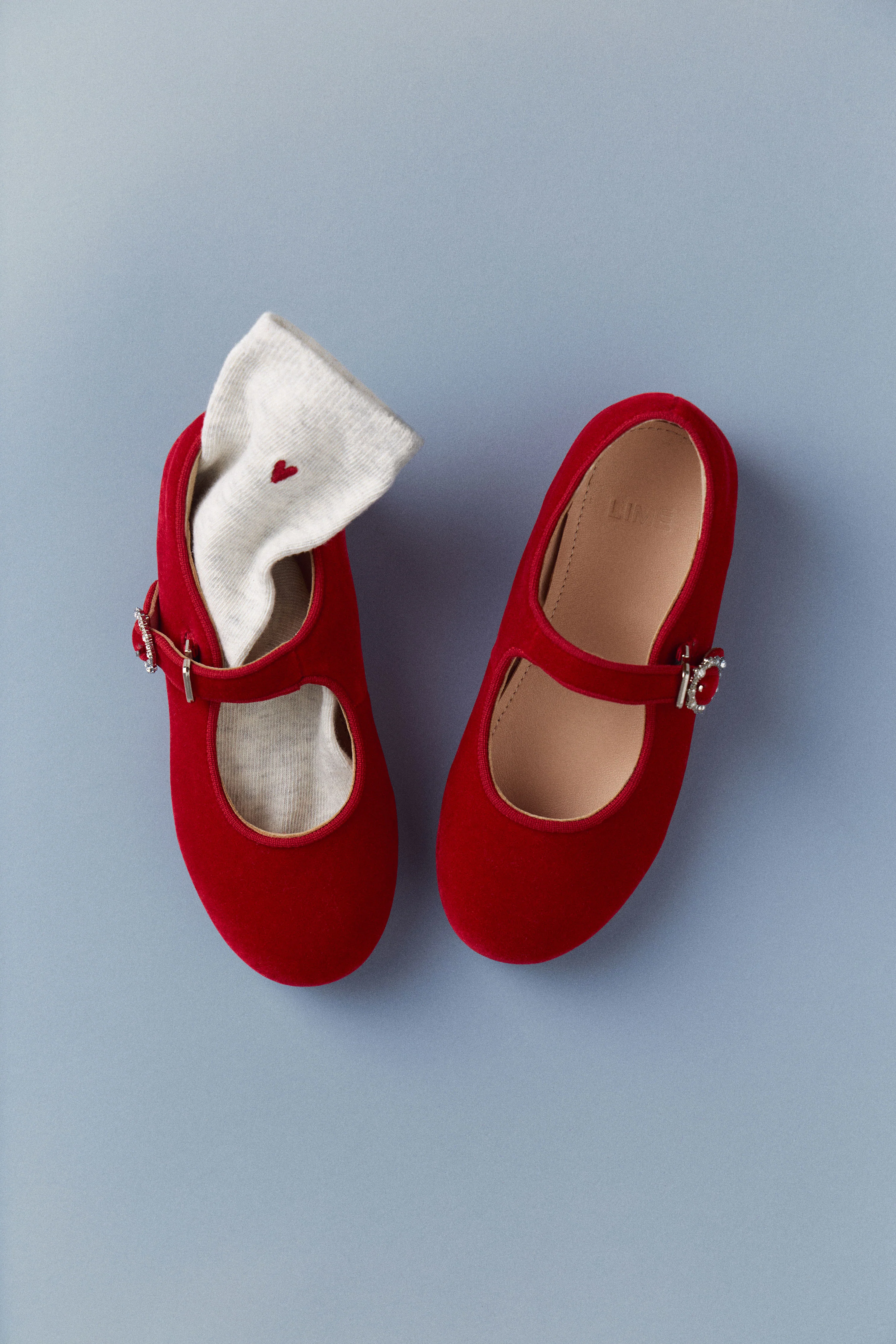 EMBELLISHED VELVET BALLET PUMPS - Image 3