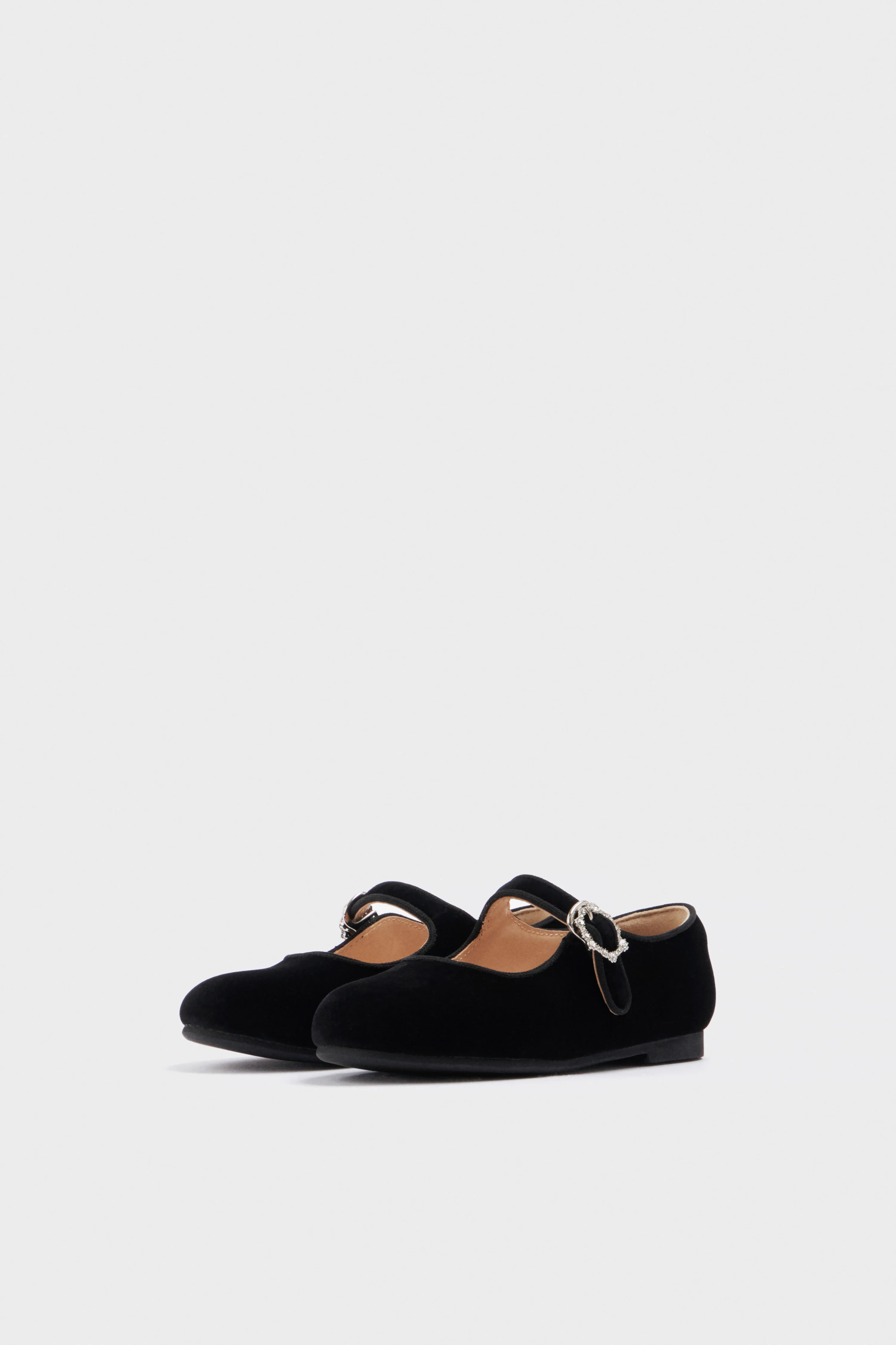EMBELLISHED VELVET BALLET PUMPS - Image 3
