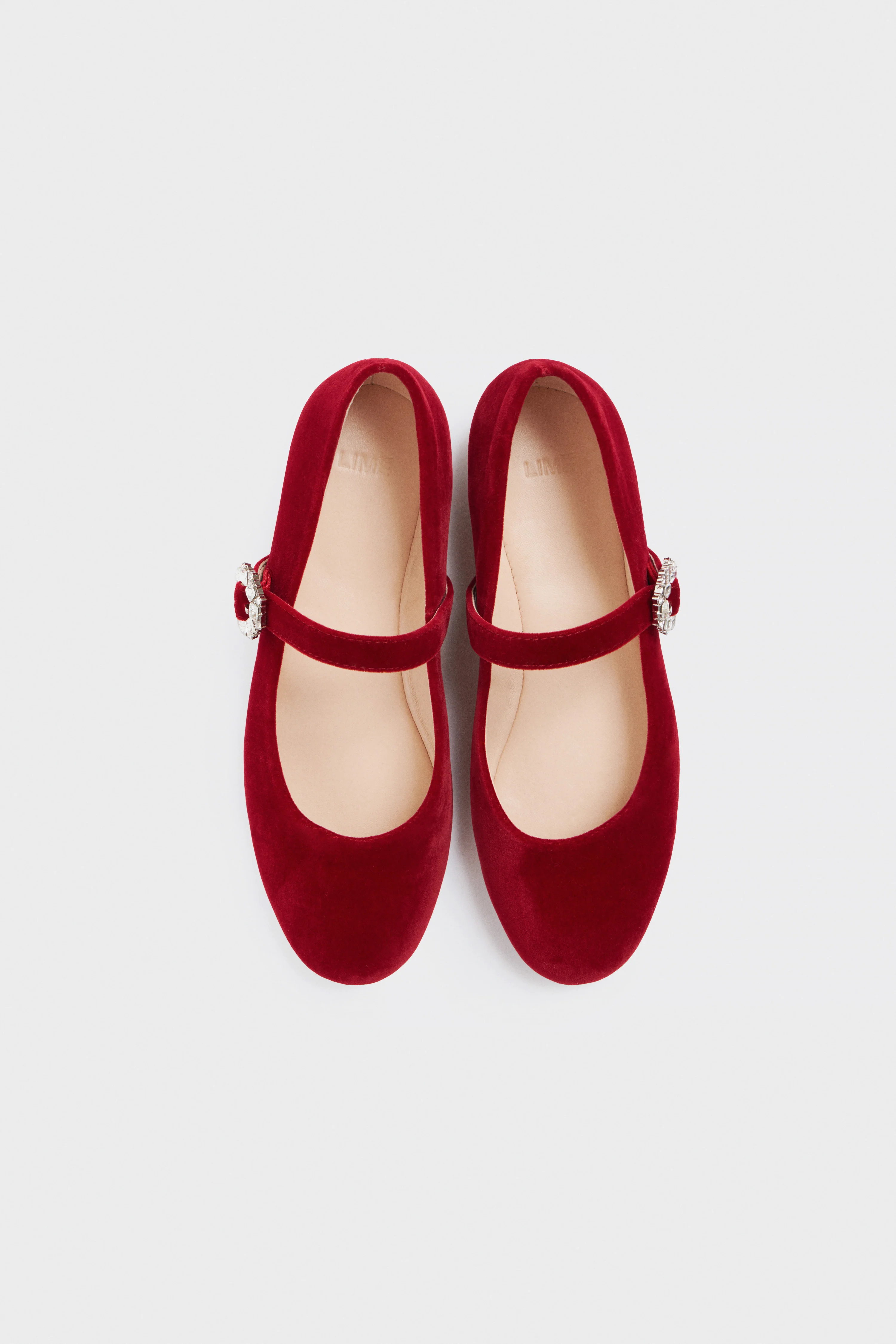 EMBELLISHED VELVET BALLET PUMPS - Image 7