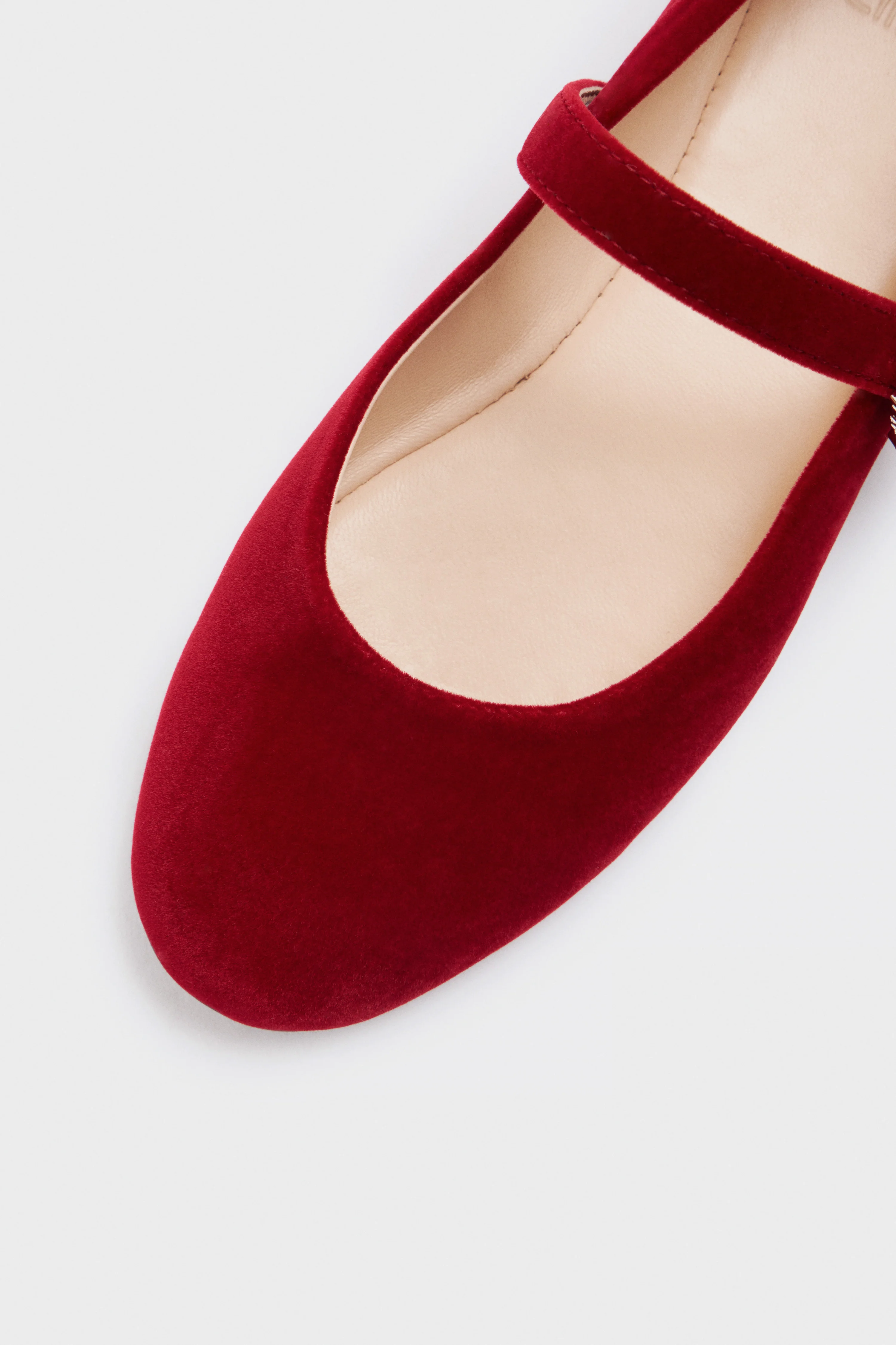 EMBELLISHED VELVET BALLET PUMPS - Image 8
