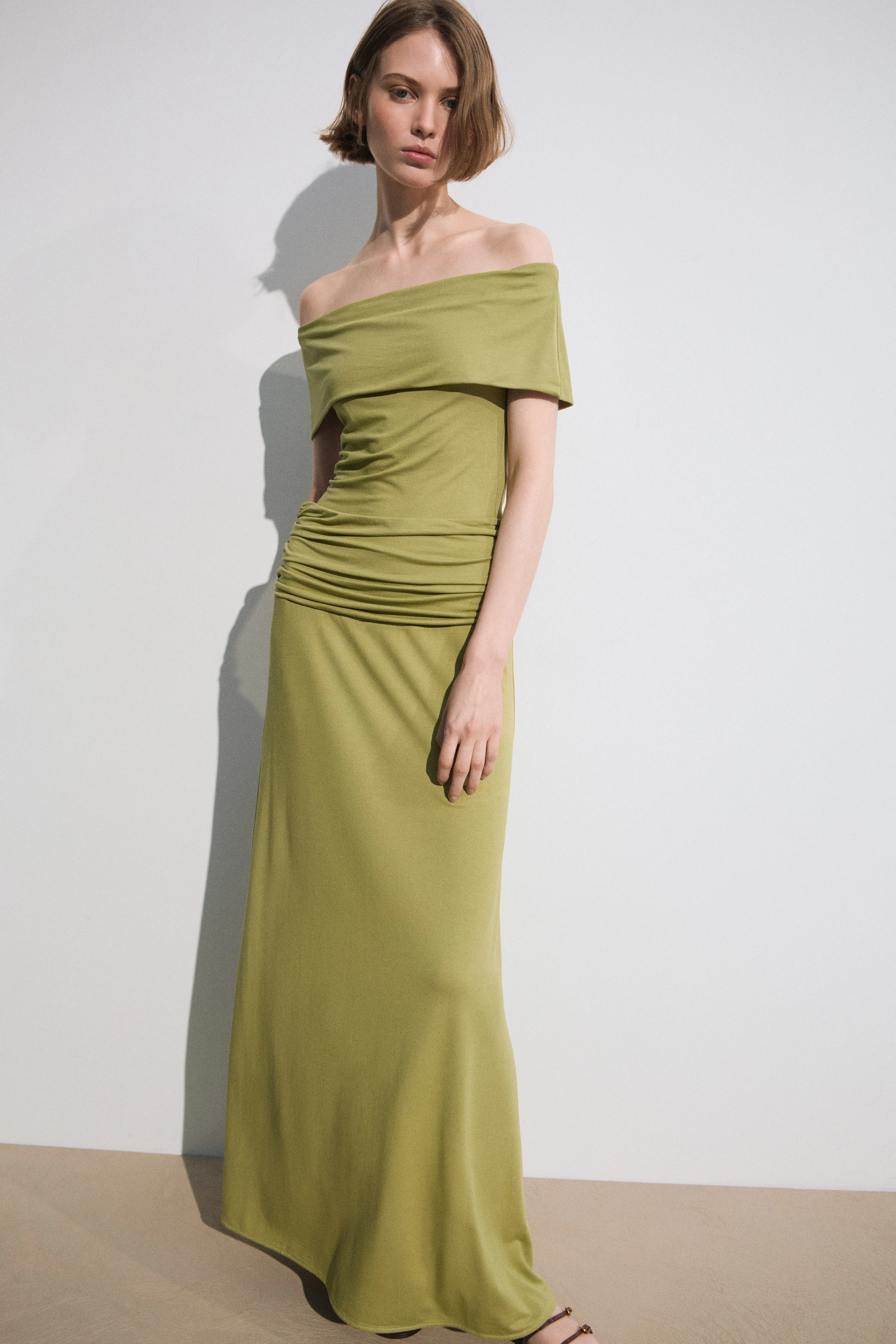 DRAPED VISCOSE SKIRT