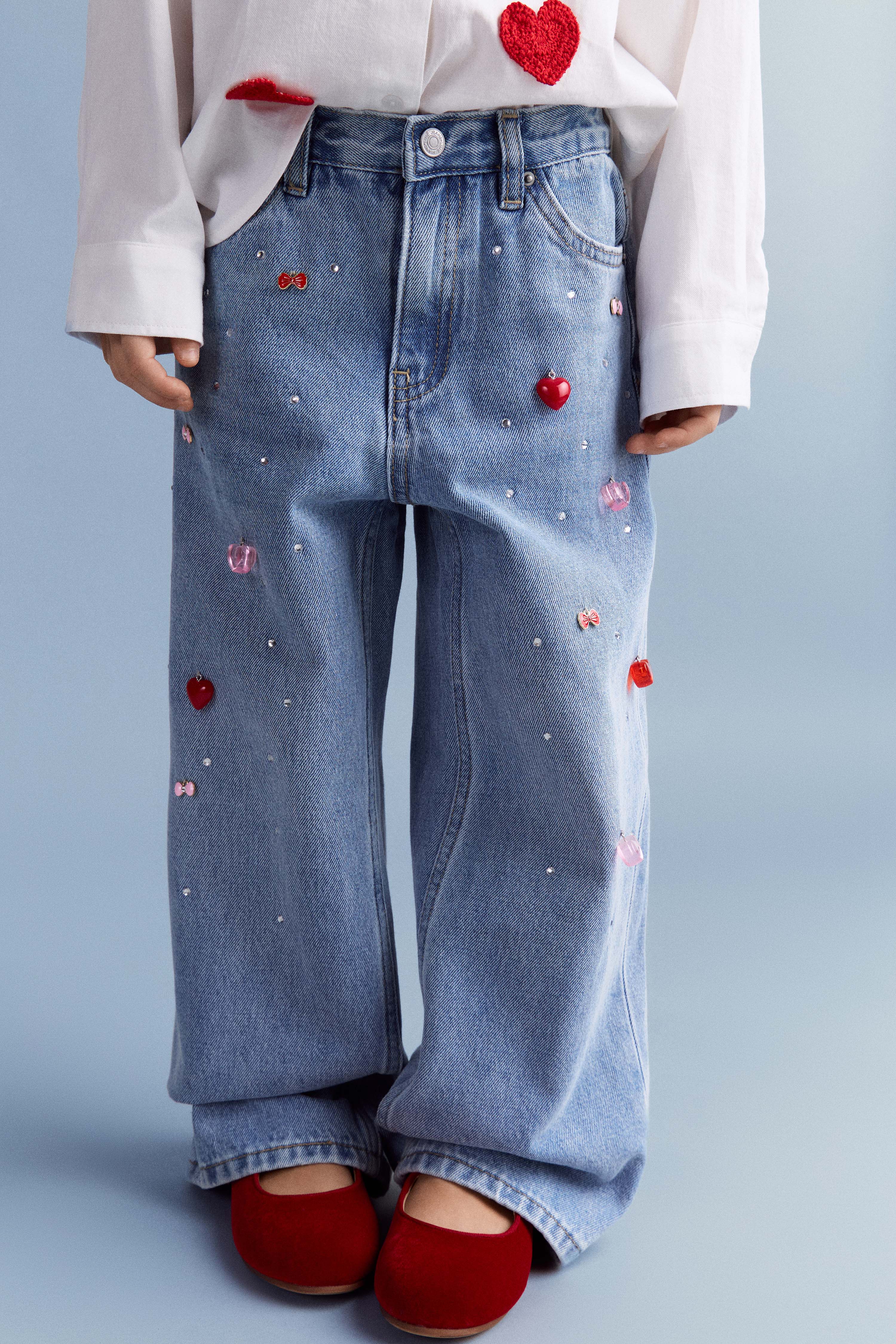 EMBELLISHED WIDE-LEG JEANS - Image 3