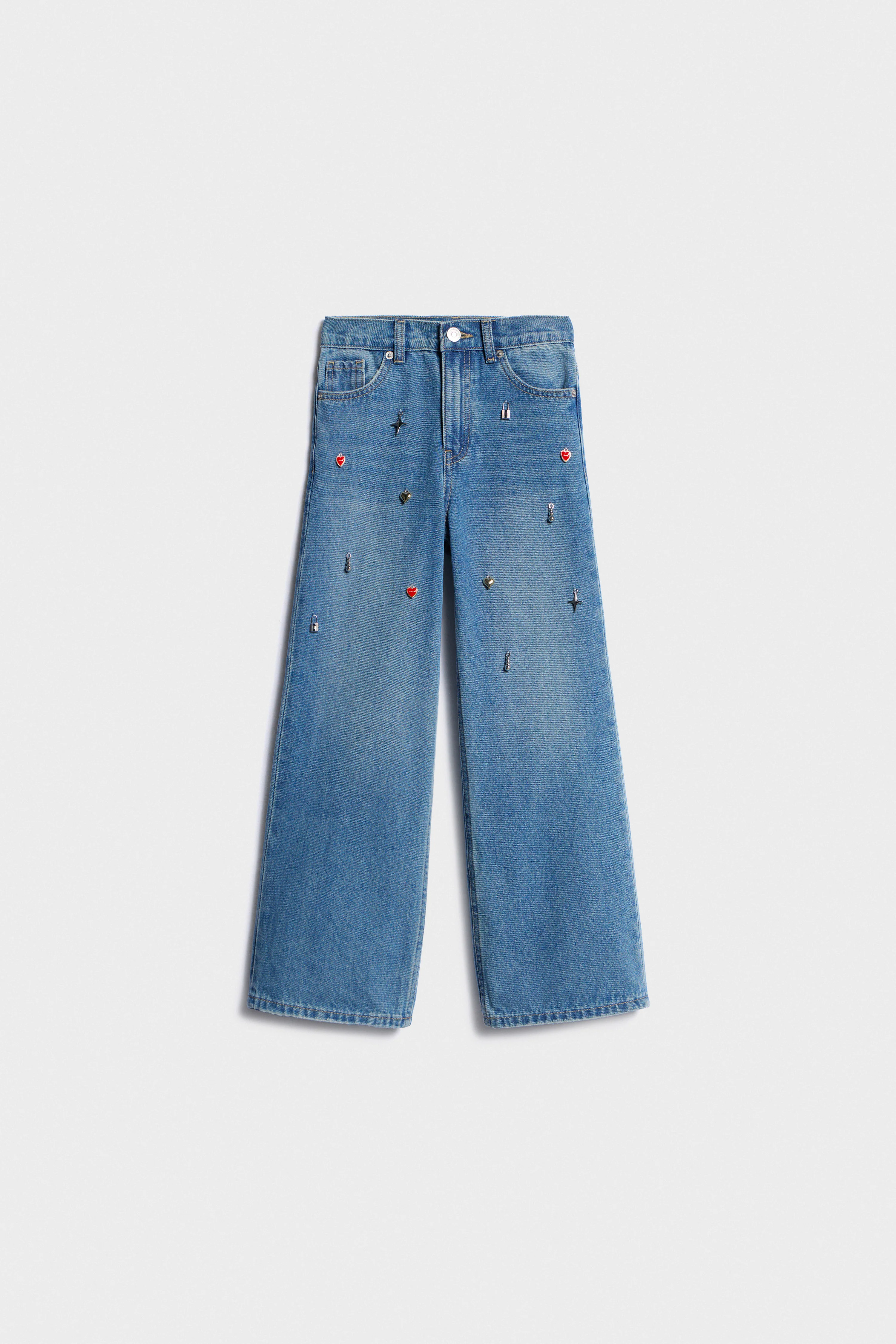 EMBELLISHED WIDE LEG JEANS - Image 5