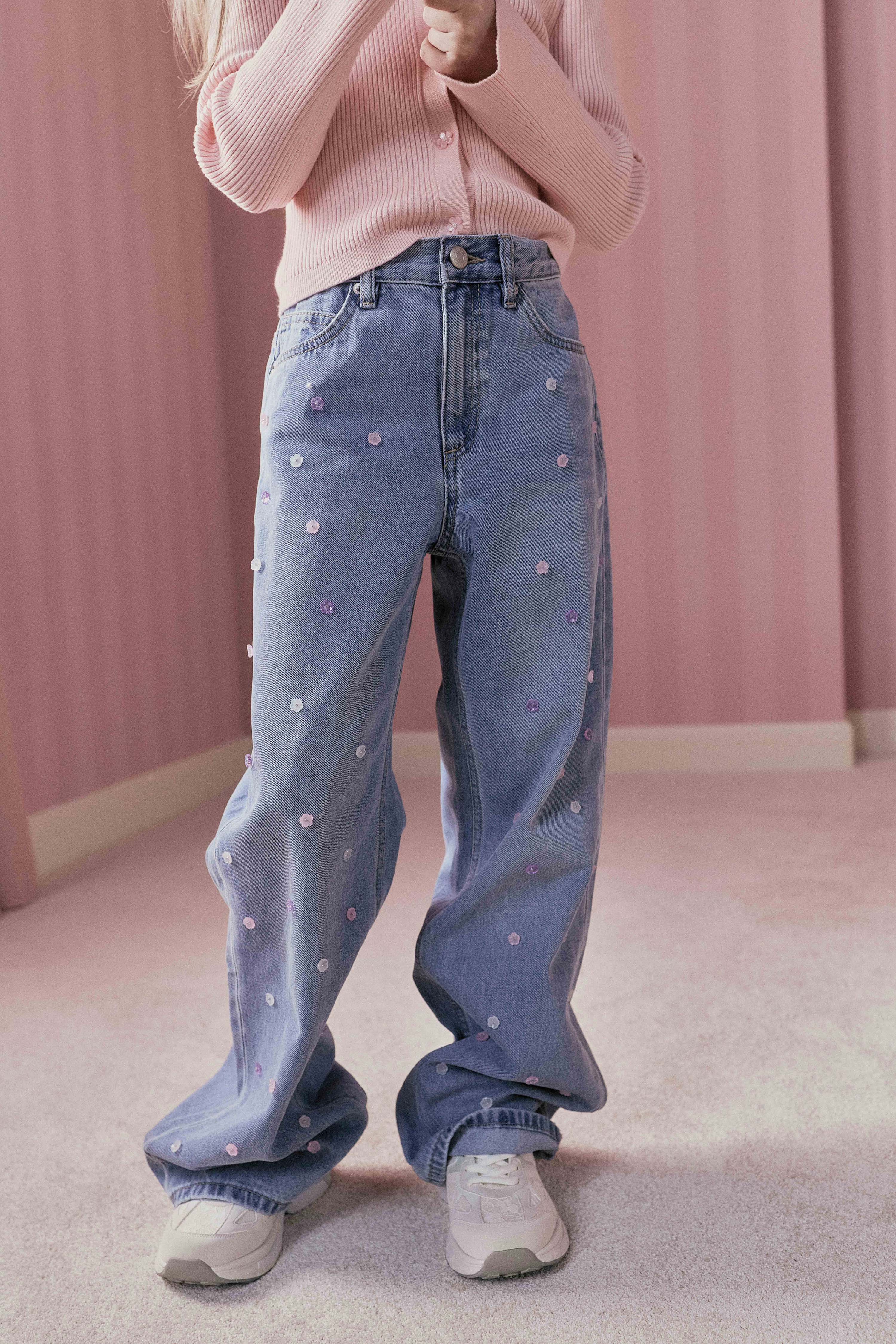 EMBELLISHED WIDE-LEG JEANS - Image 2