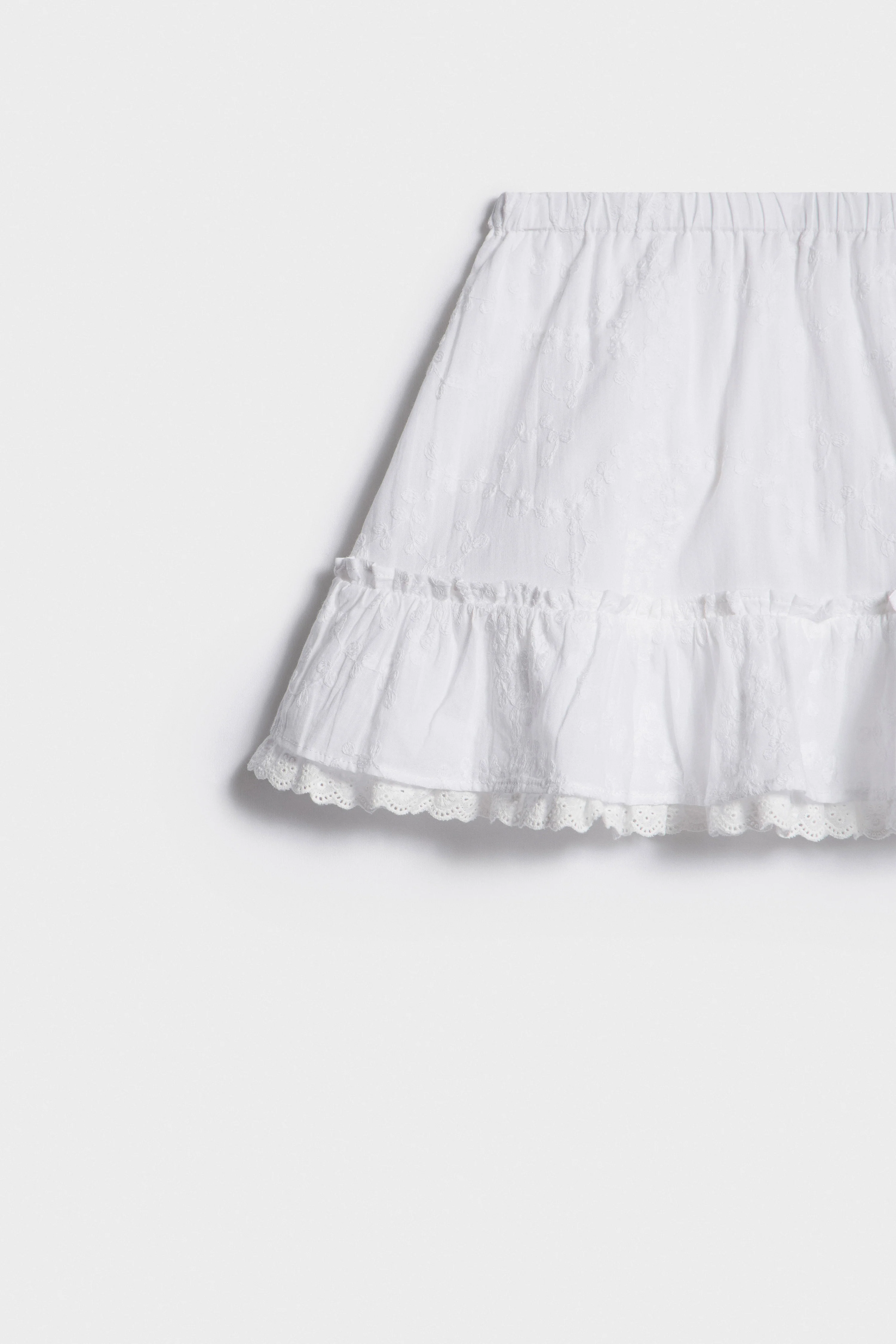 EMBROIDERED COTTON SKIRT - Image 6