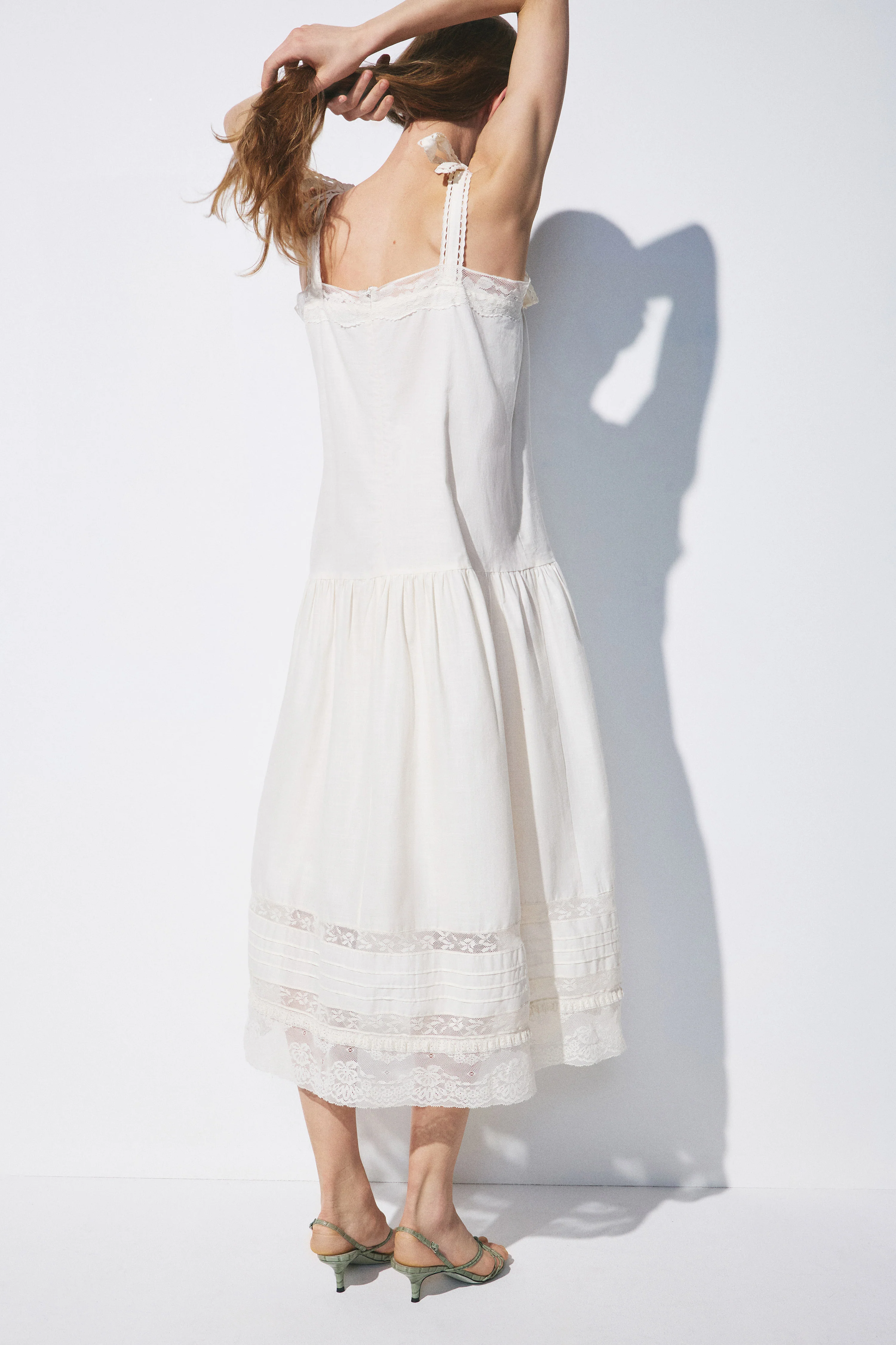 EMBROIDERY-DETAIL COTTON DRESS - Image 4