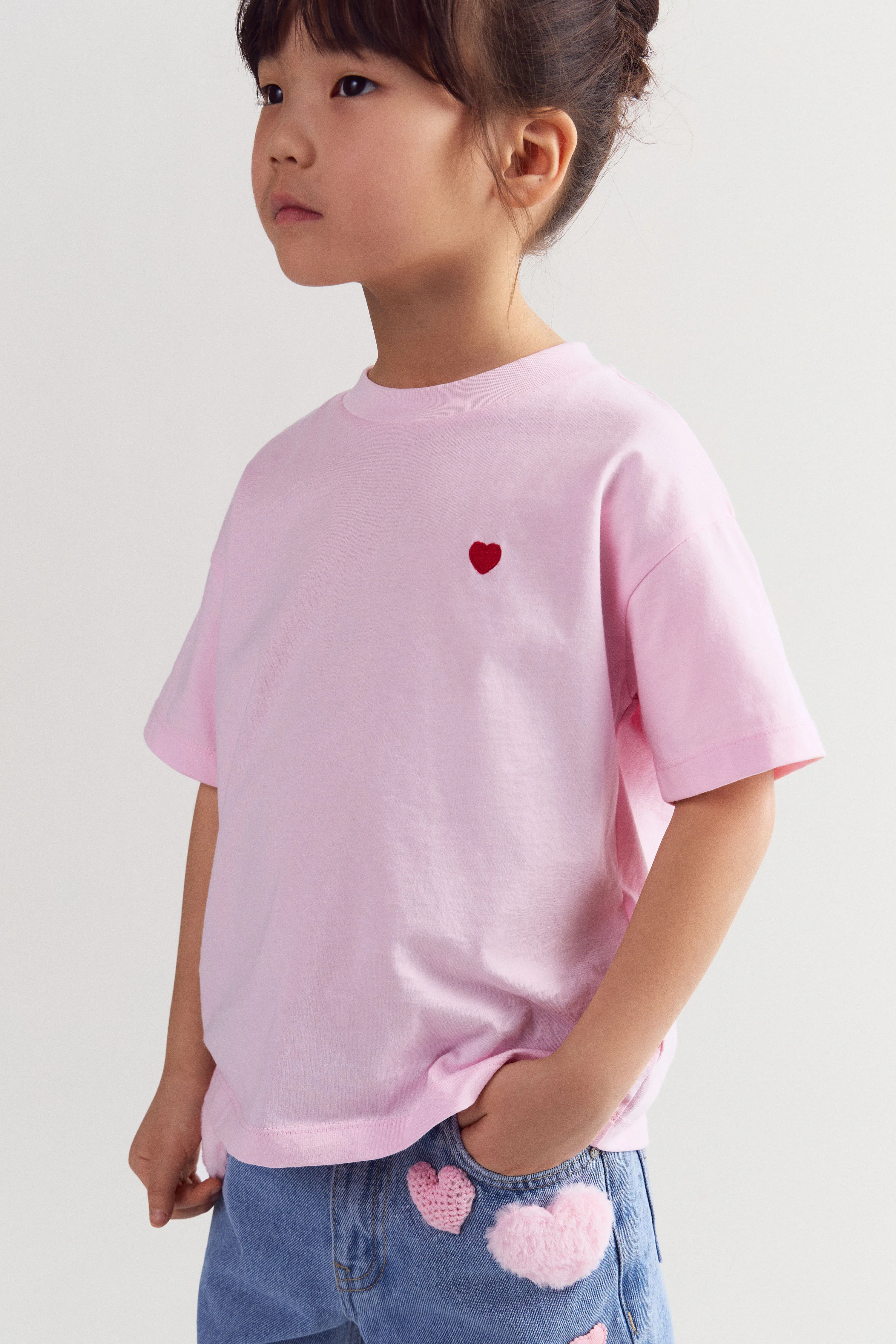 EMBROIDERY-DETAIL COTTON T-SHIRT - Image 3