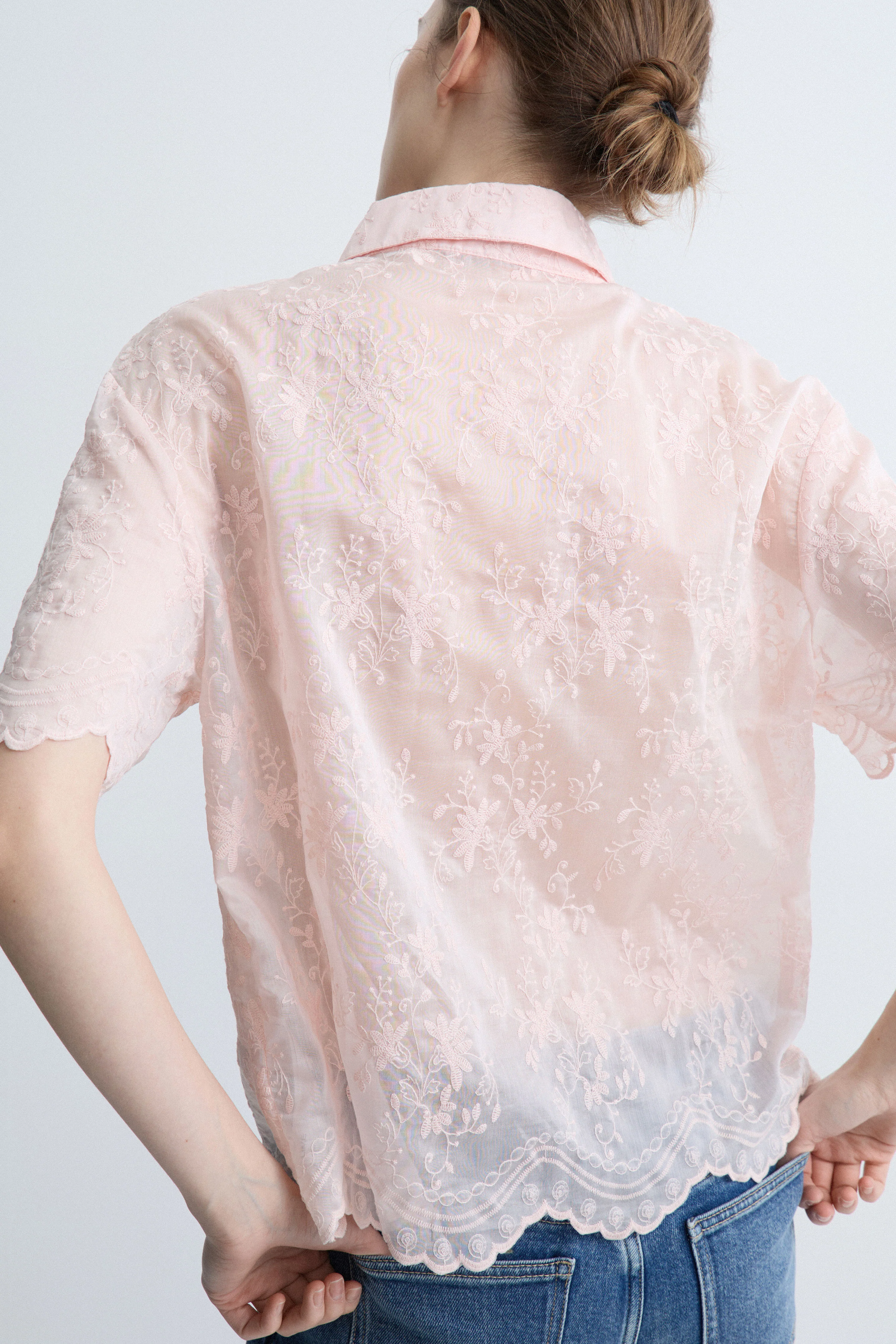 EMBROIDERY-DETAIL LYOCELL SHIRT - Image 3