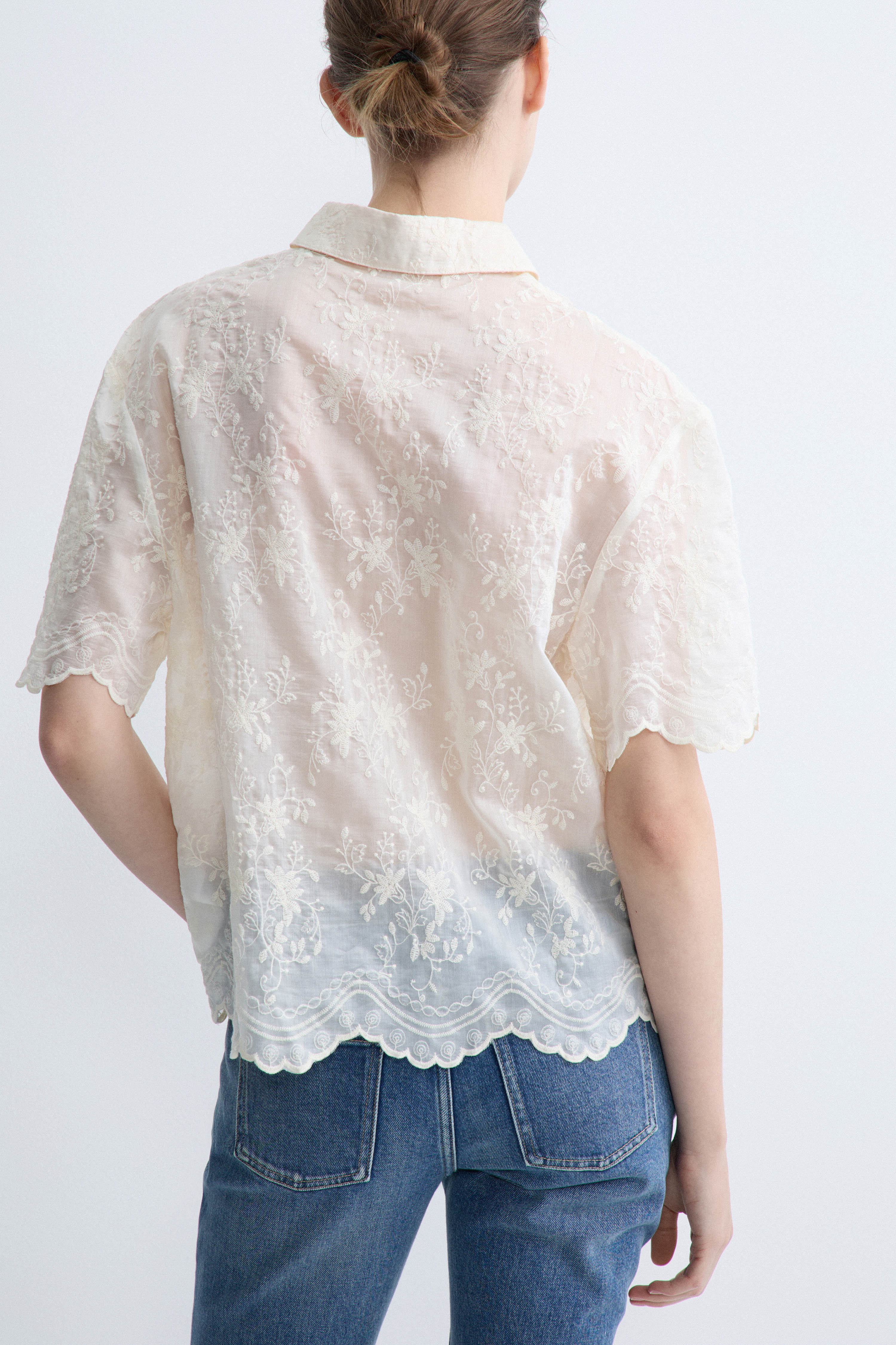 EMBROIDERY-DETAIL LYOCELL SHIRT - Image 3