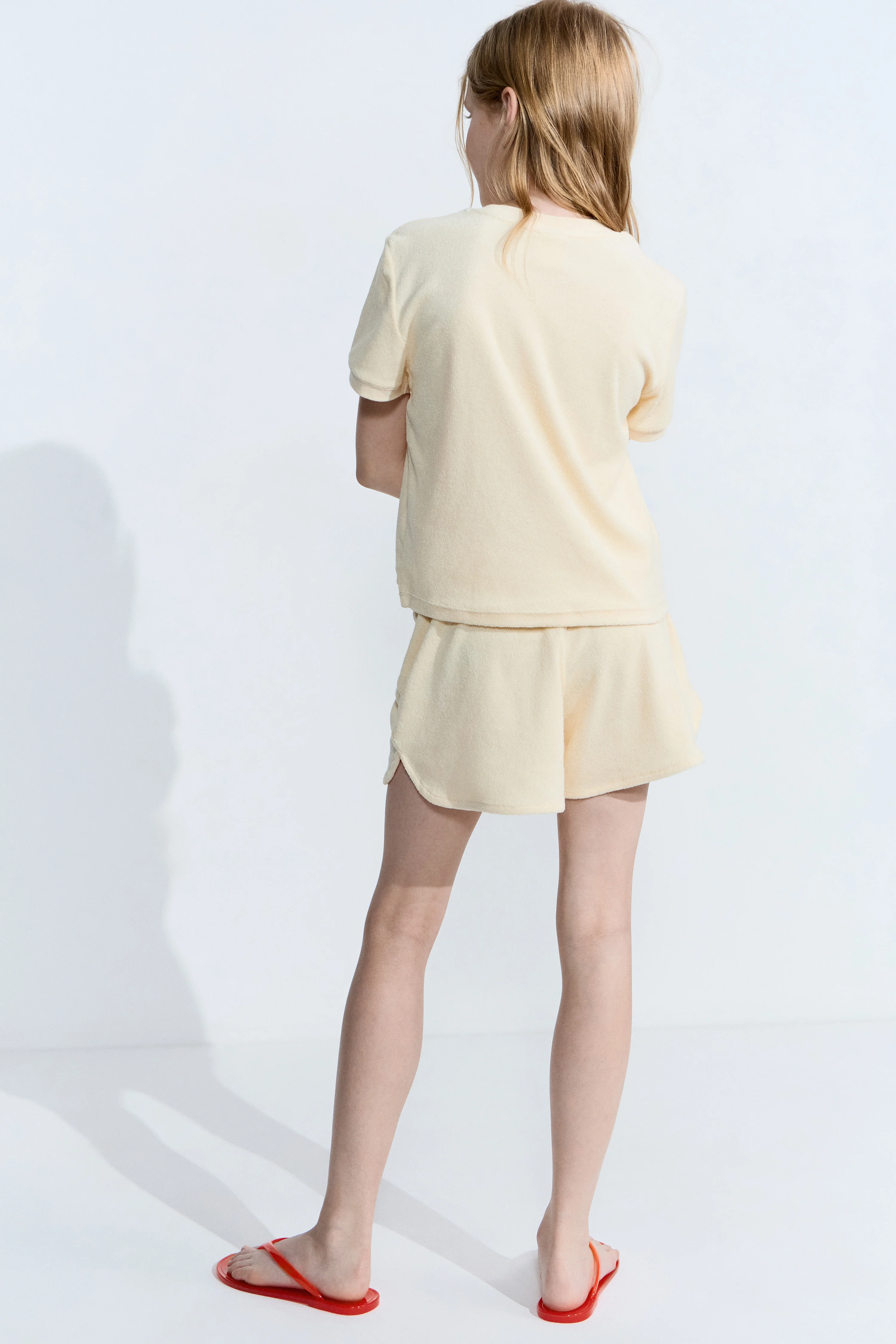 EMBROIDERY-DETAIL TERRY SHORTS - Image 3