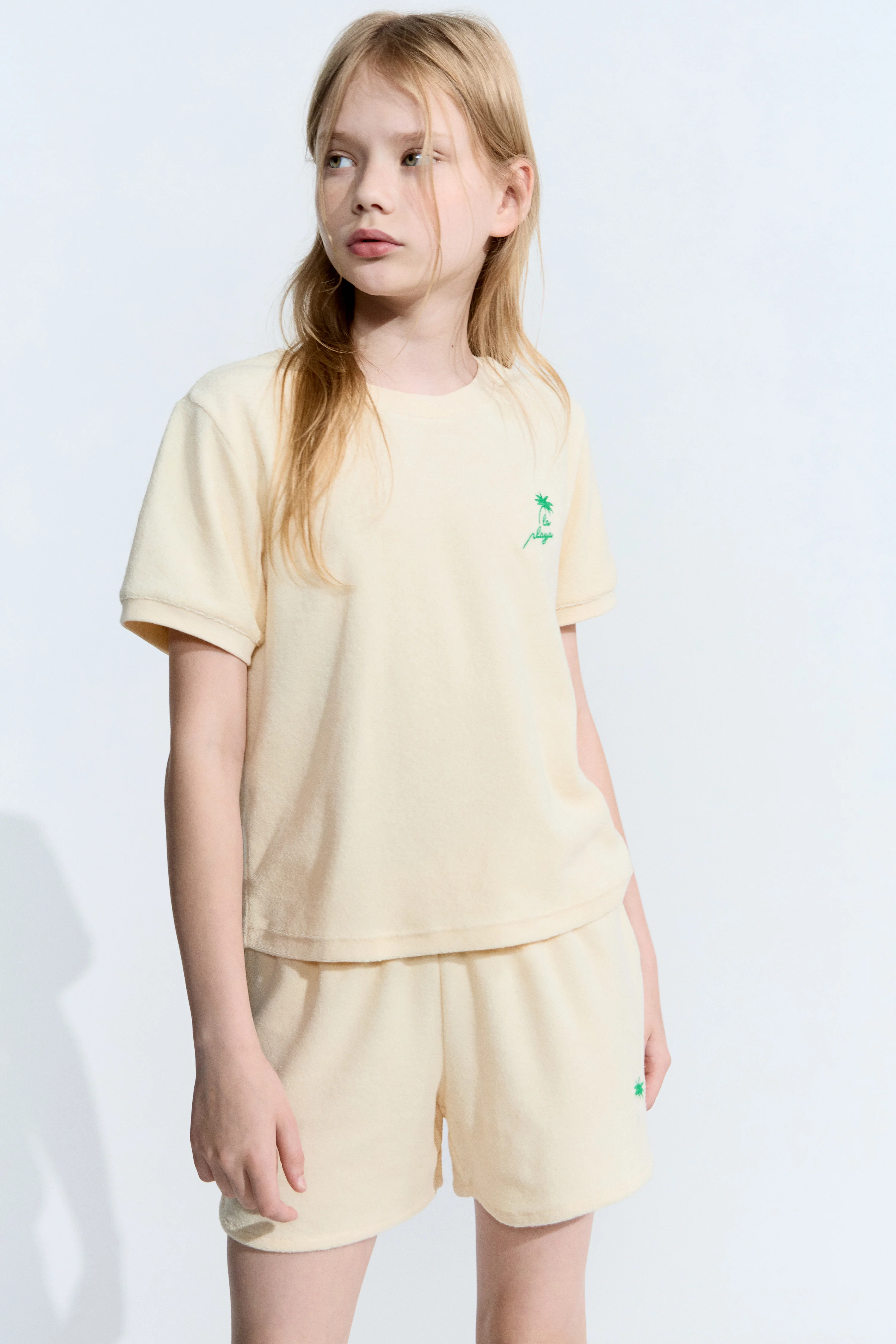 EMBROIDERY-DETAIL TERRY T-SHIRT - Image 3
