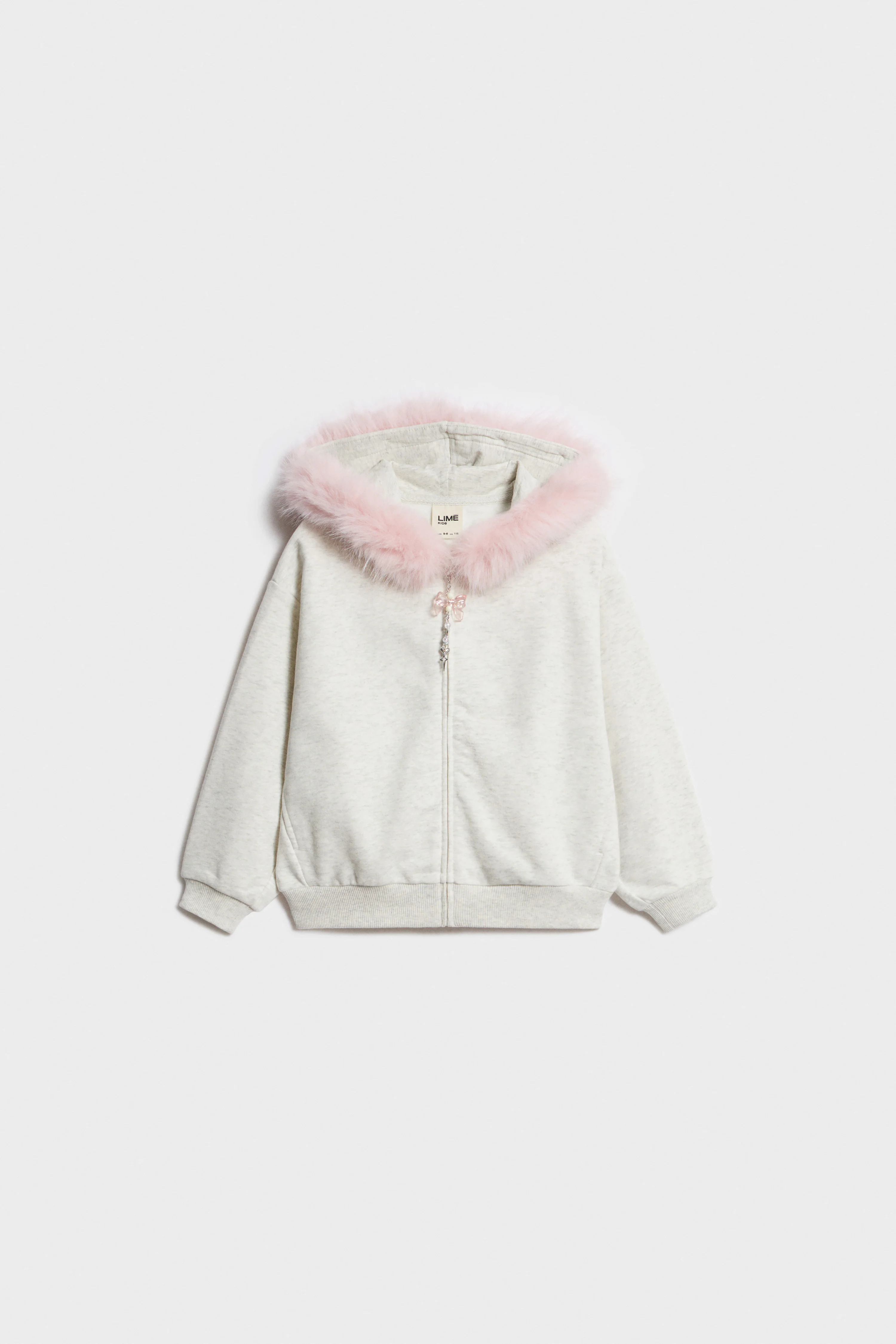 FAUX FUR TRIM SWEATSHIRT - Image 4
