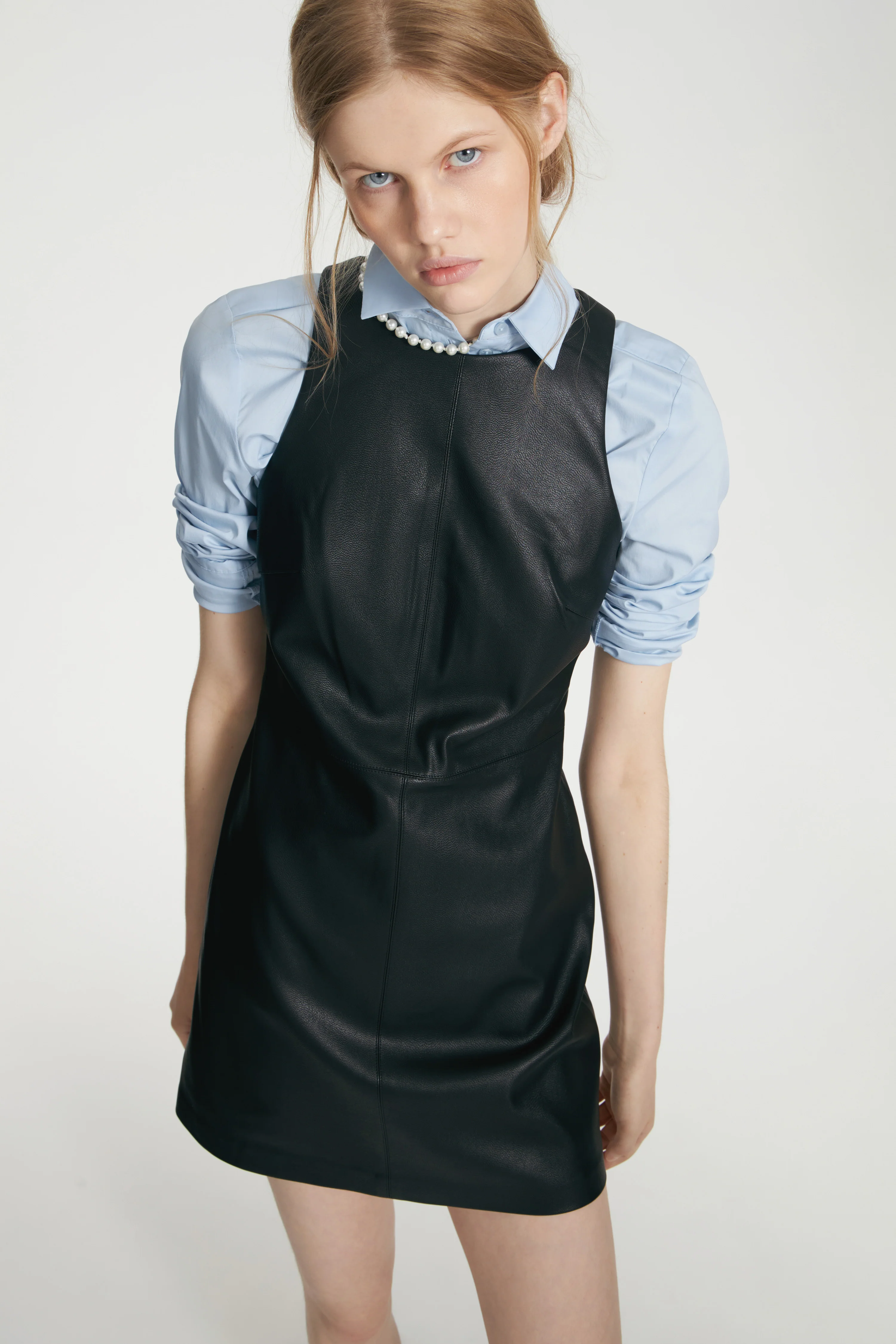 FAUX LEATHER MINI DRESS - Image 2