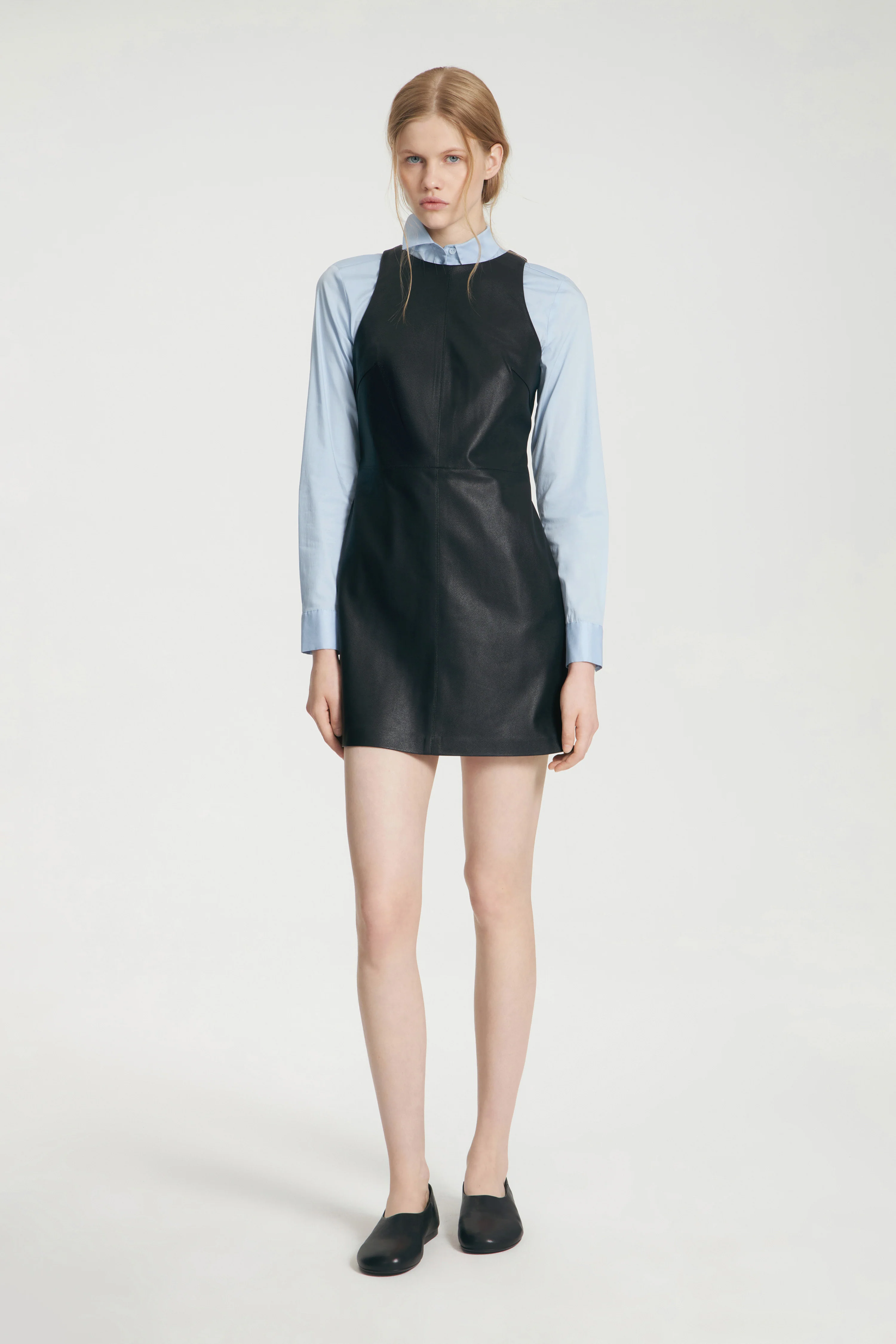 FAUX LEATHER MINI DRESS - Image 3