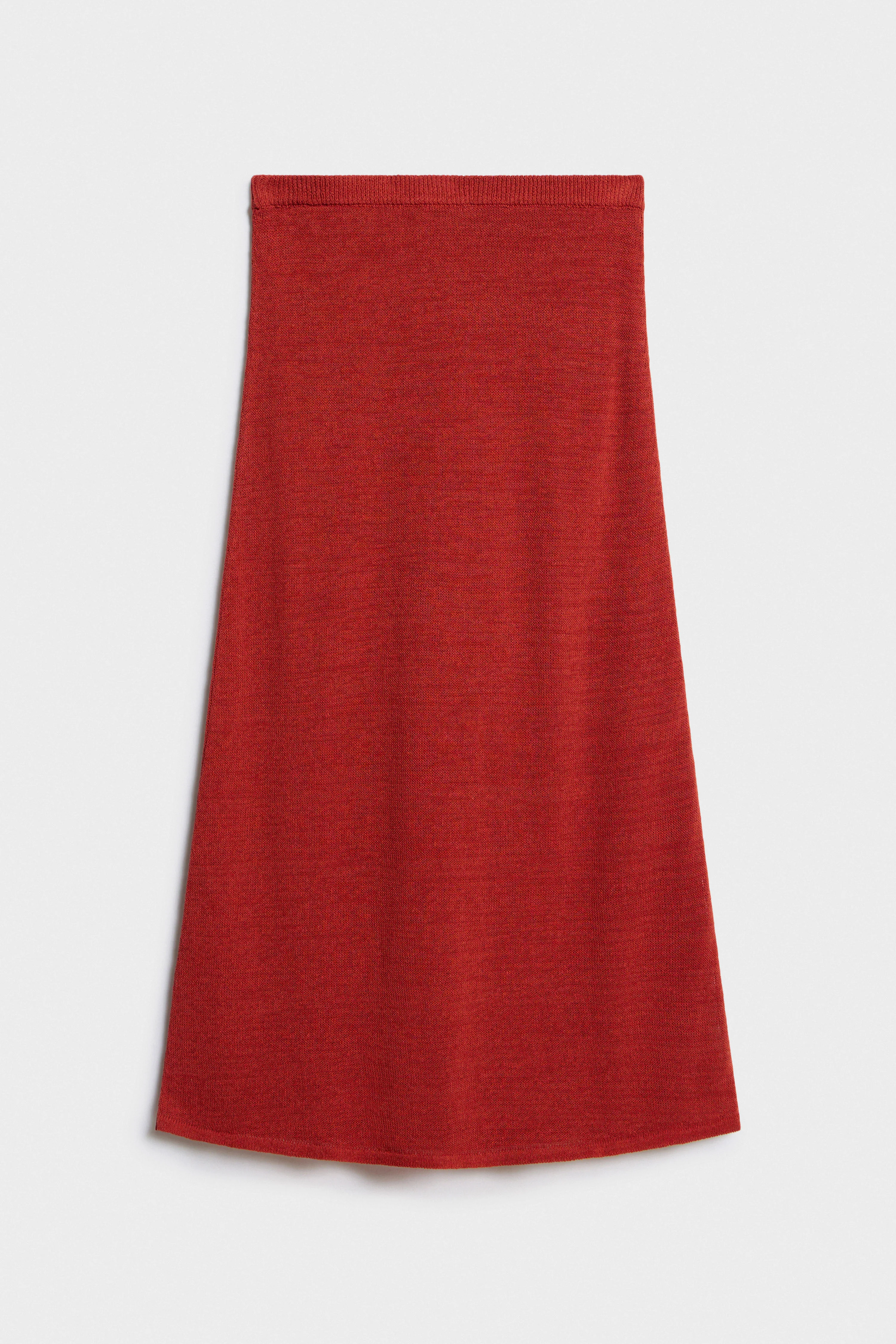 FINE-KNIT COTTON-LINEN SKIRT - Image 6