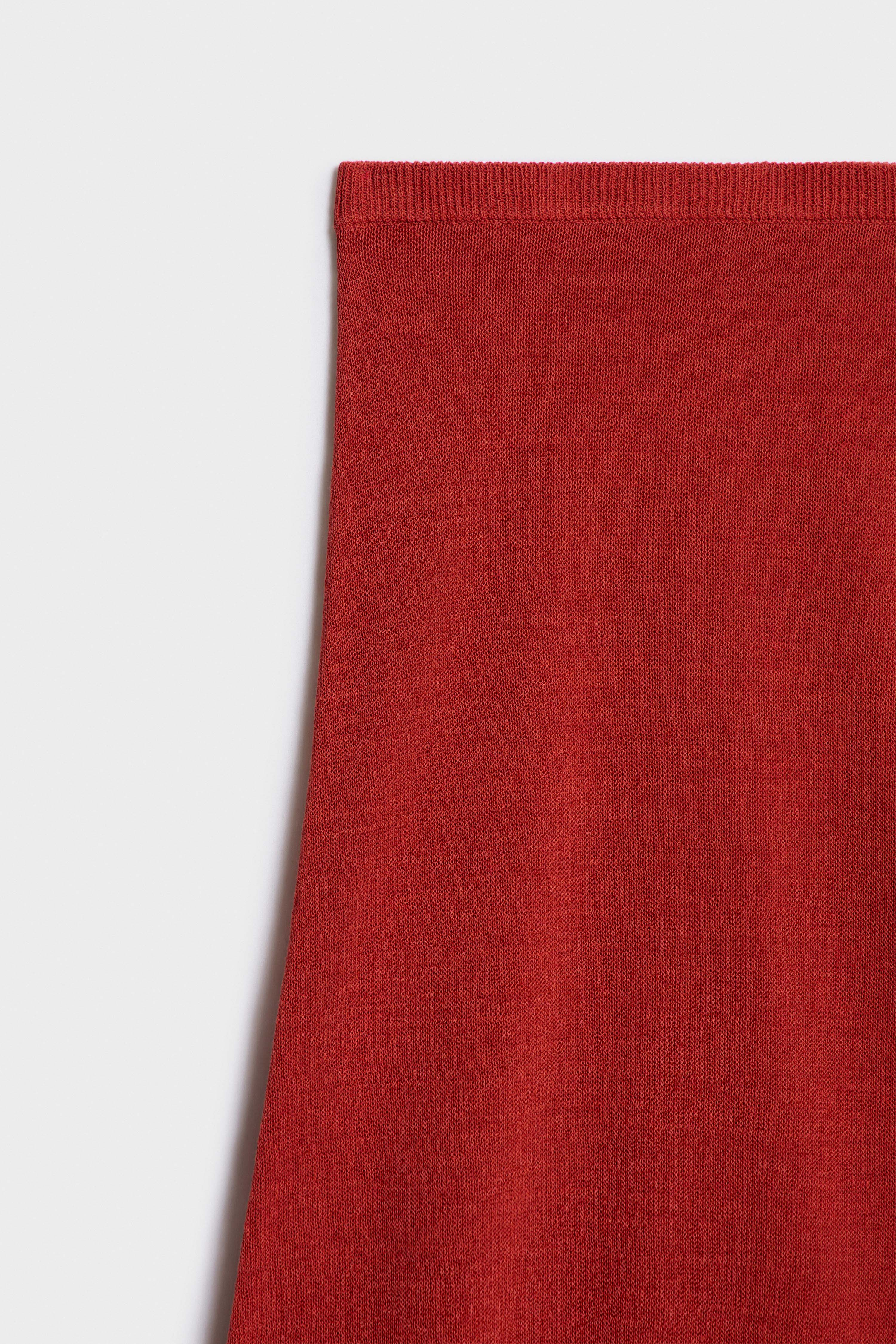 FINE-KNIT COTTON-LINEN SKIRT - Image 7