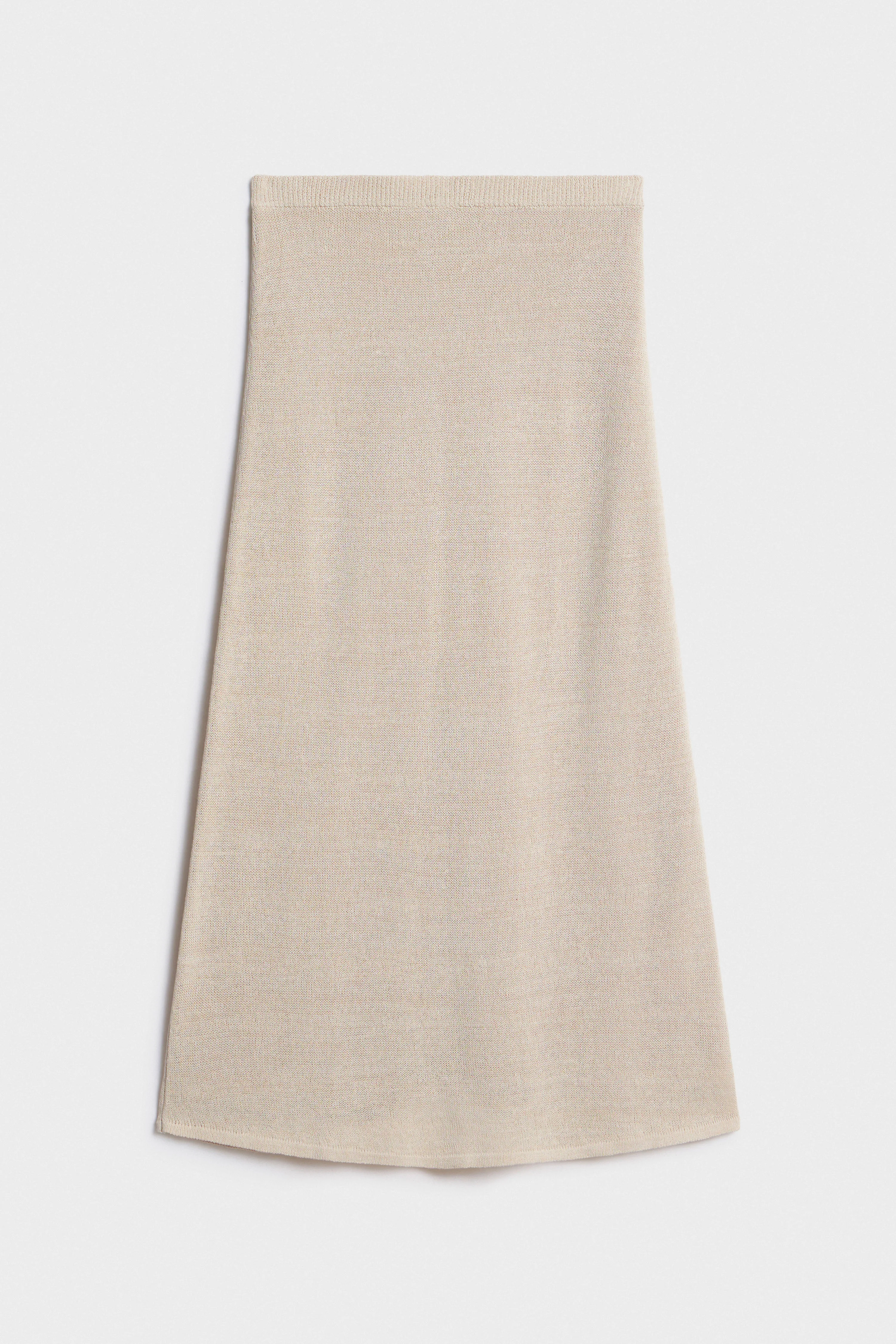 FINE-KNIT COTTON-LINEN SKIRT - Image 4