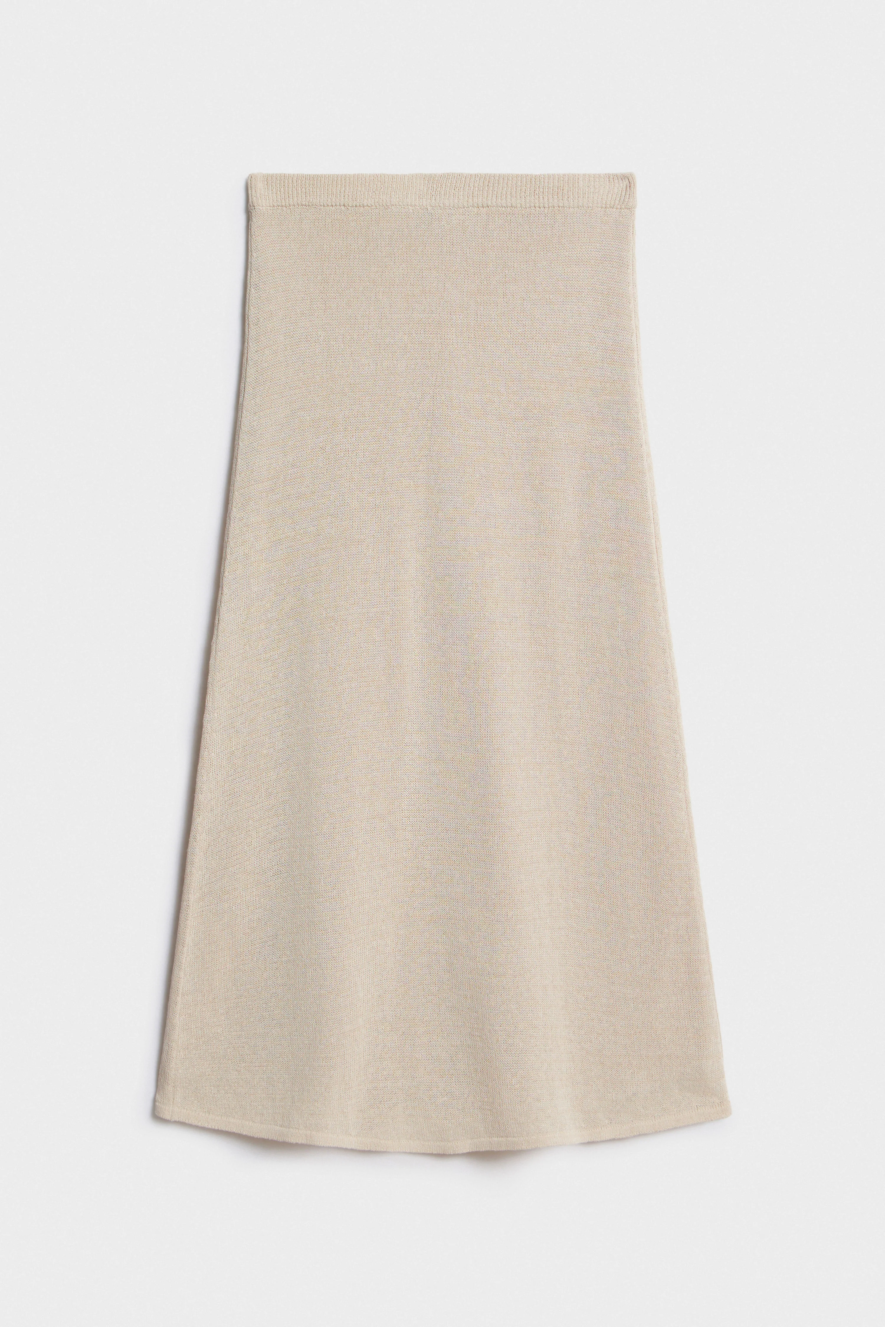 FINE-KNIT COTTON-LINEN SKIRT - Image 5