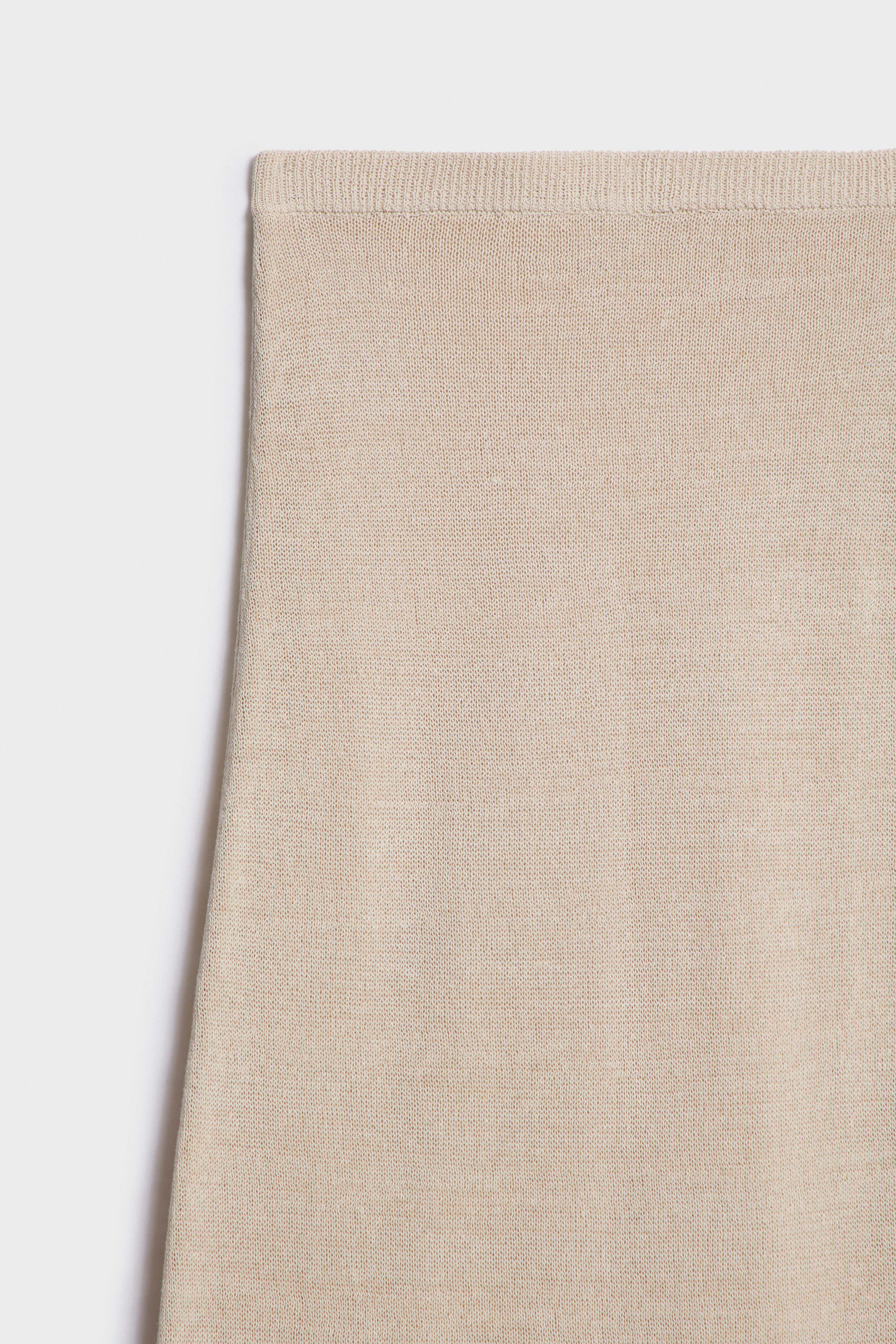FINE-KNIT COTTON-LINEN SKIRT - Image 6