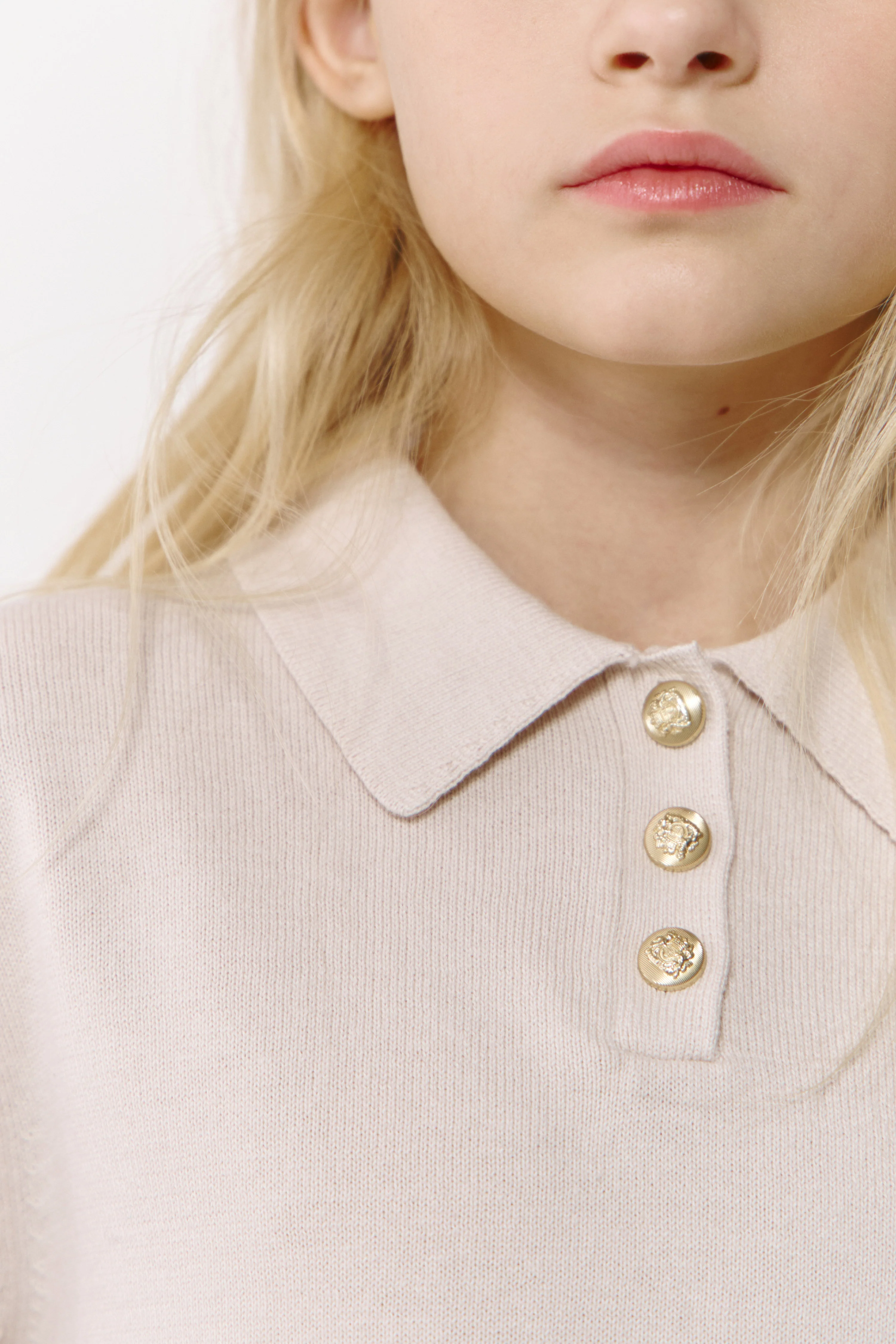 FINE-KNIT COTTON POLO JUMPER - Image 3