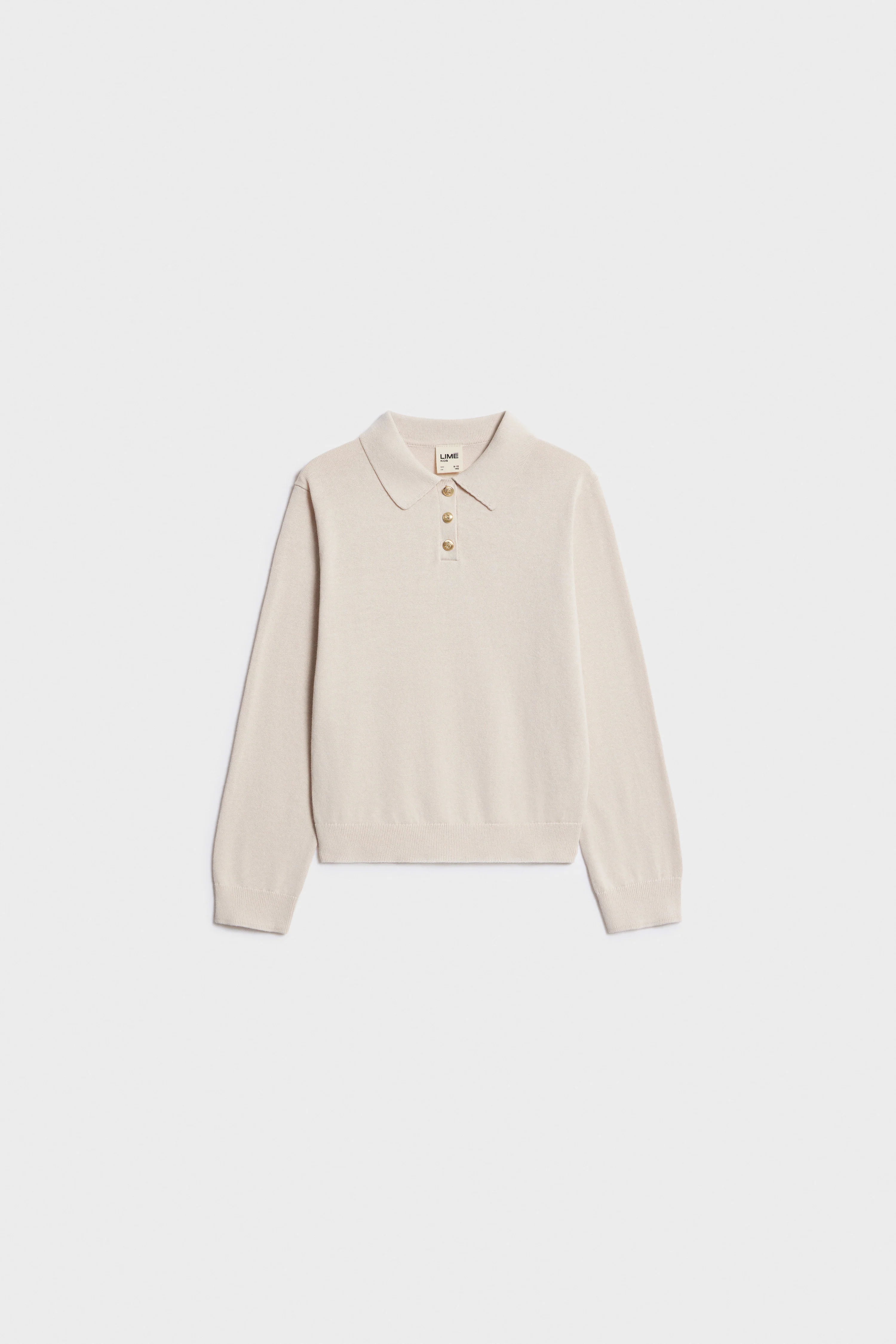 FINE-KNIT COTTON POLO JUMPER - Image 4