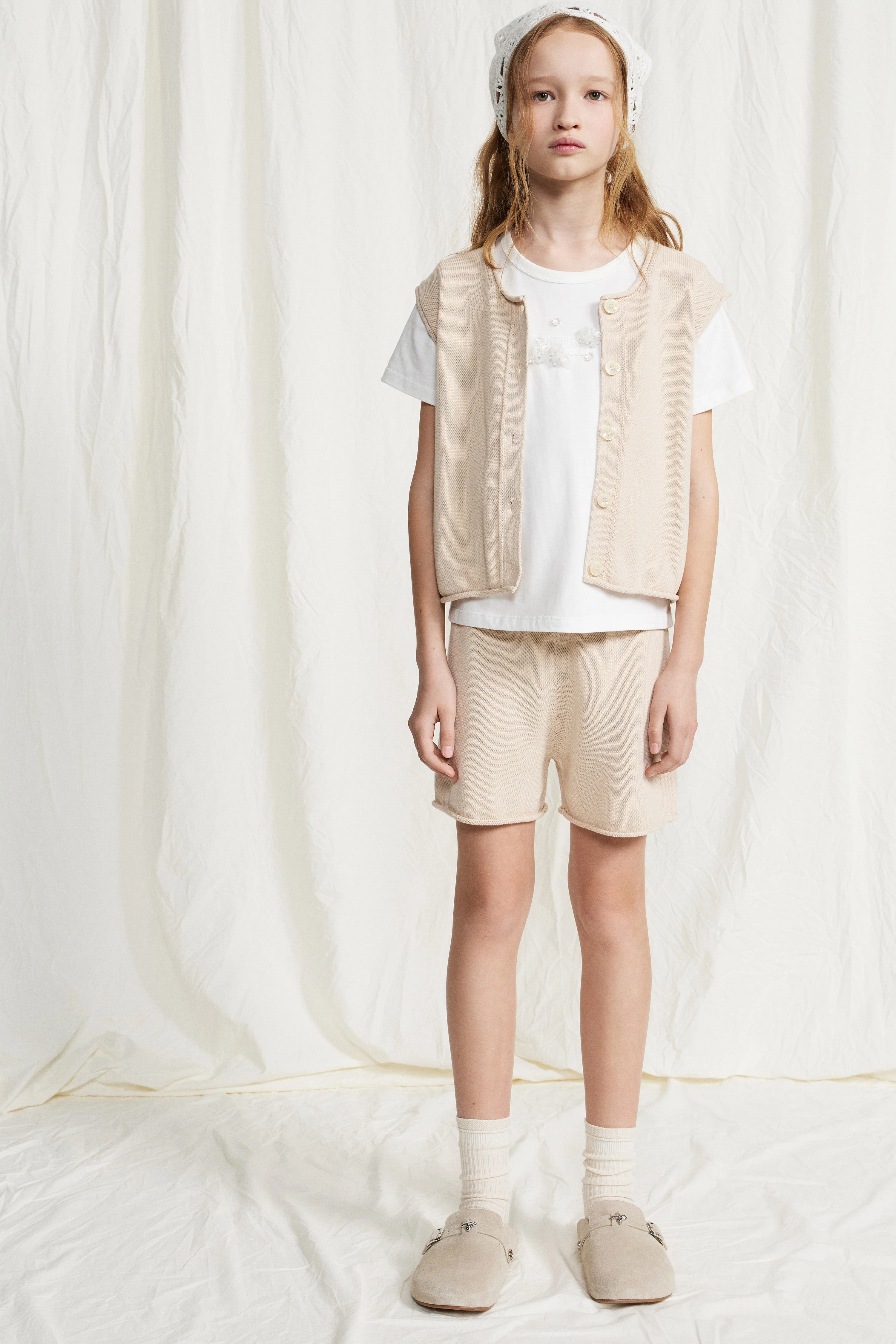 FINE-KNIT COTTON SHORTS - Image 3