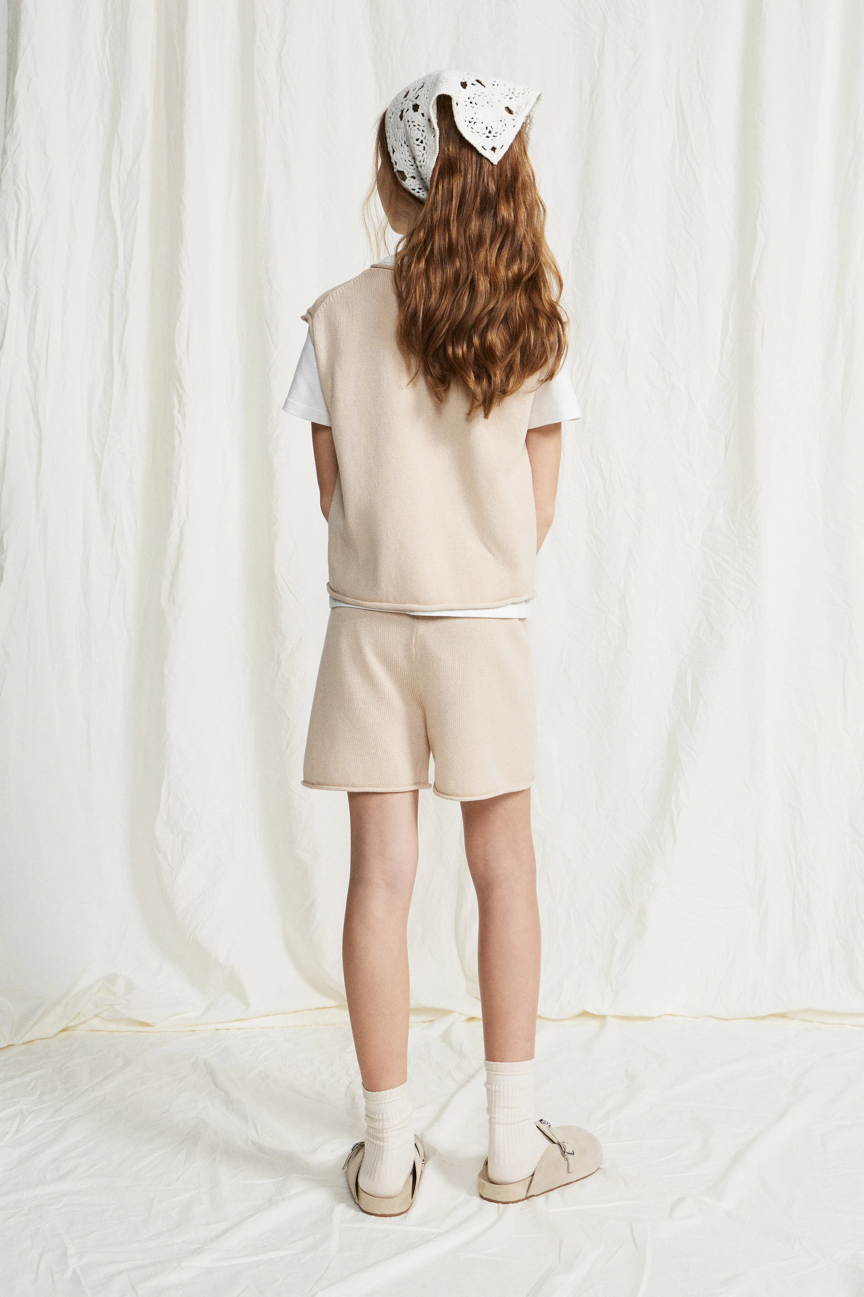 FINE-KNIT COTTON SHORTS - Image 4