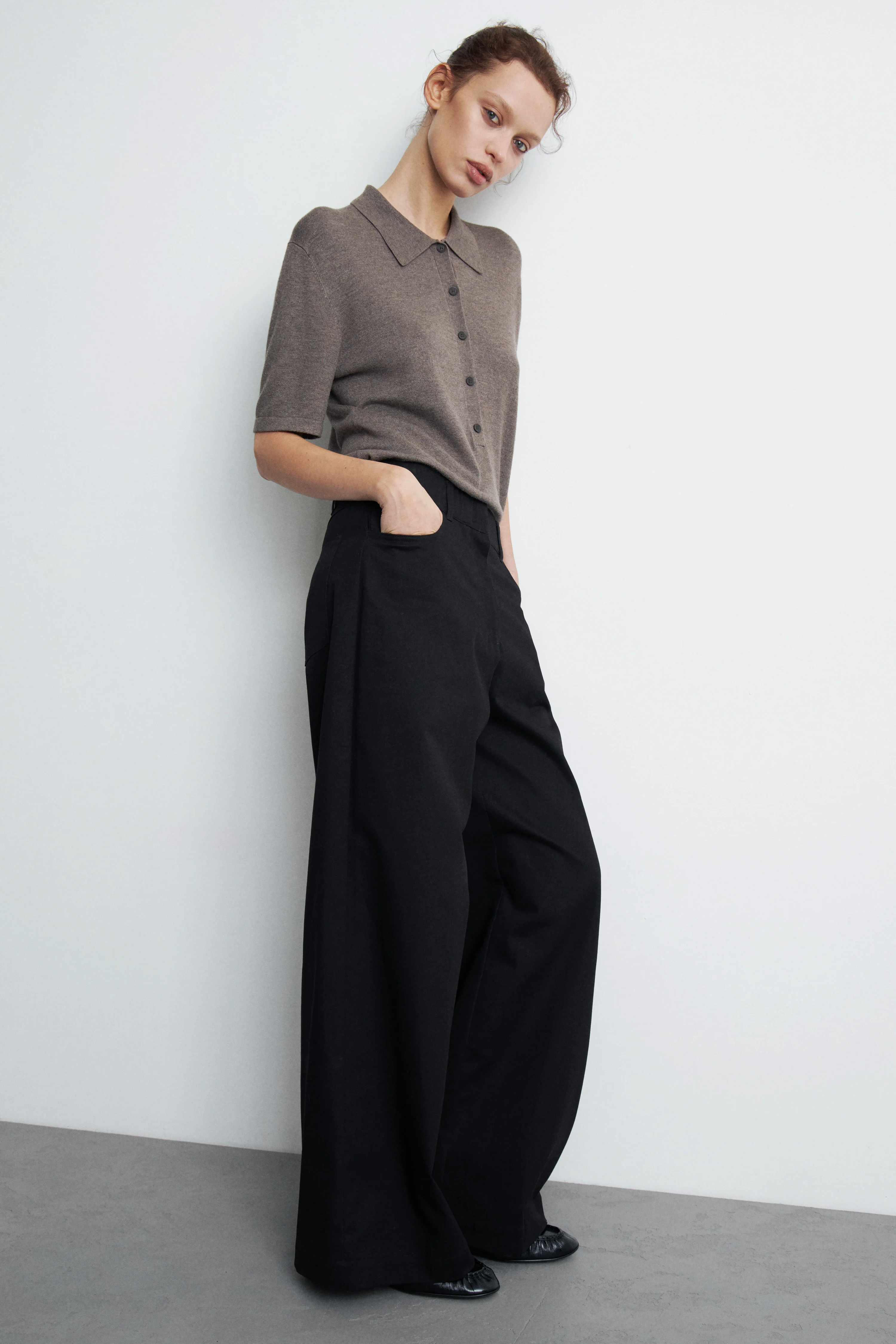 FINE-KNIT POLO JUMPER - Image 3