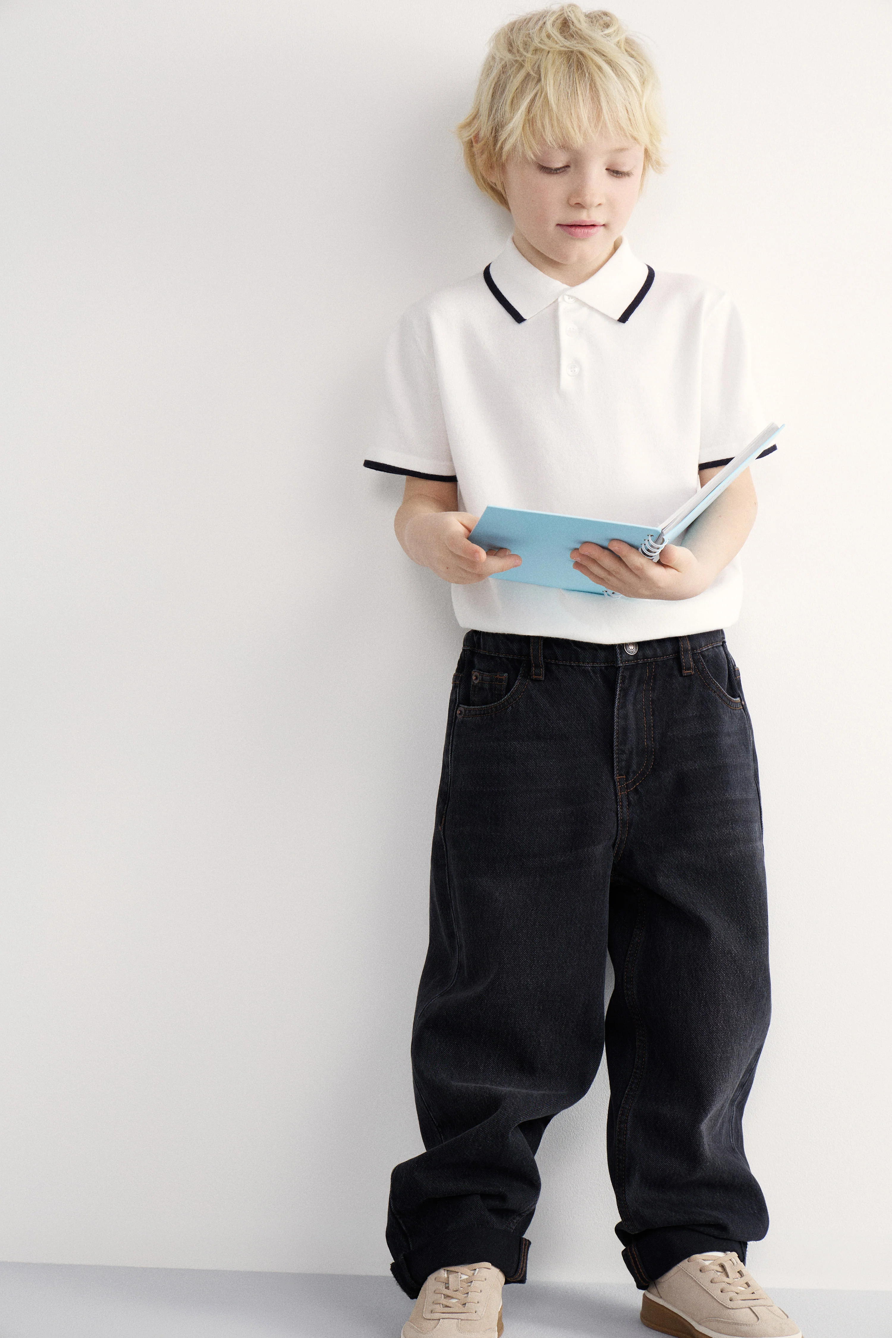 FINE-KNIT POLO JUMPER - Image 3