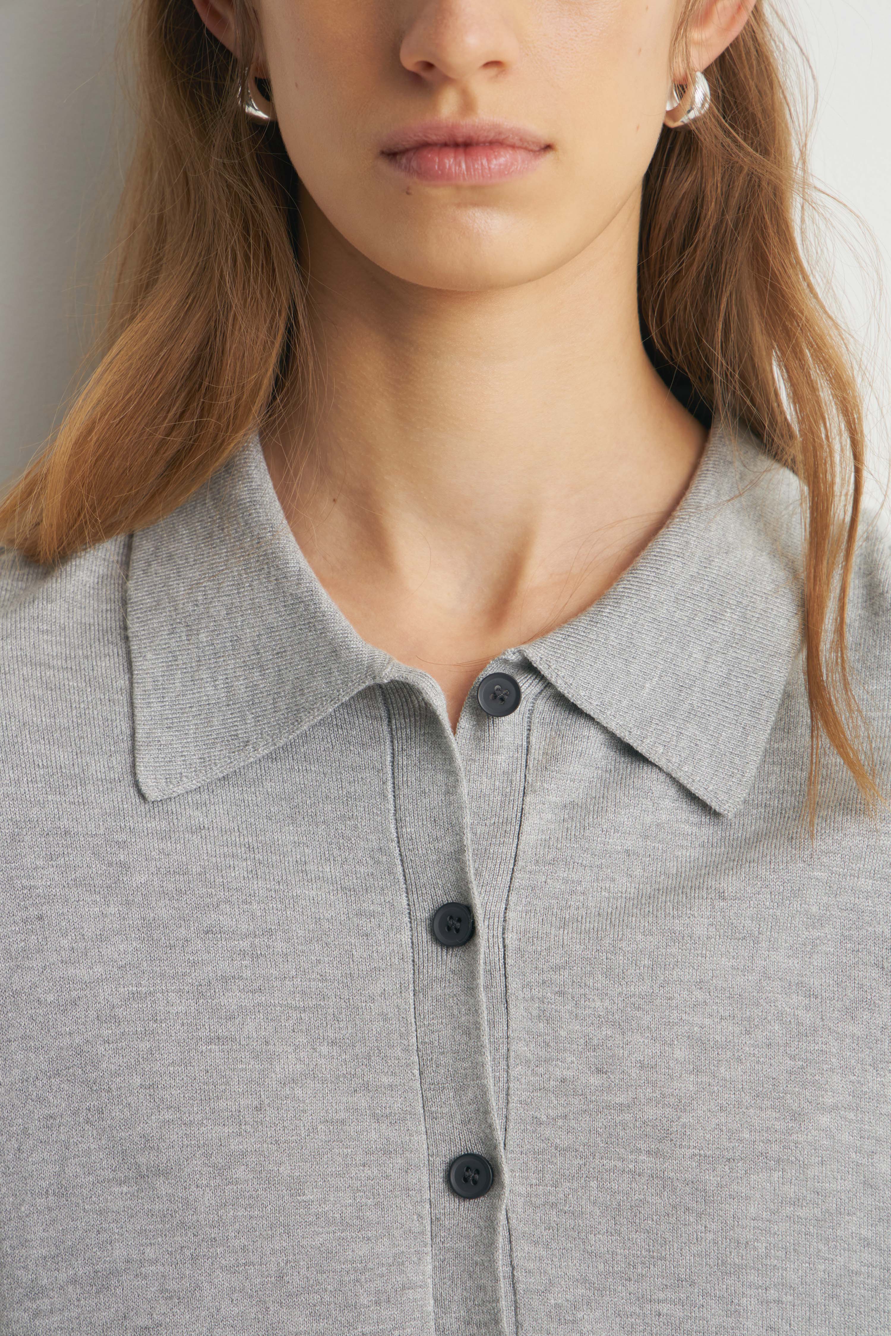 FINE-KNIT POLO JUMPER - Image 4