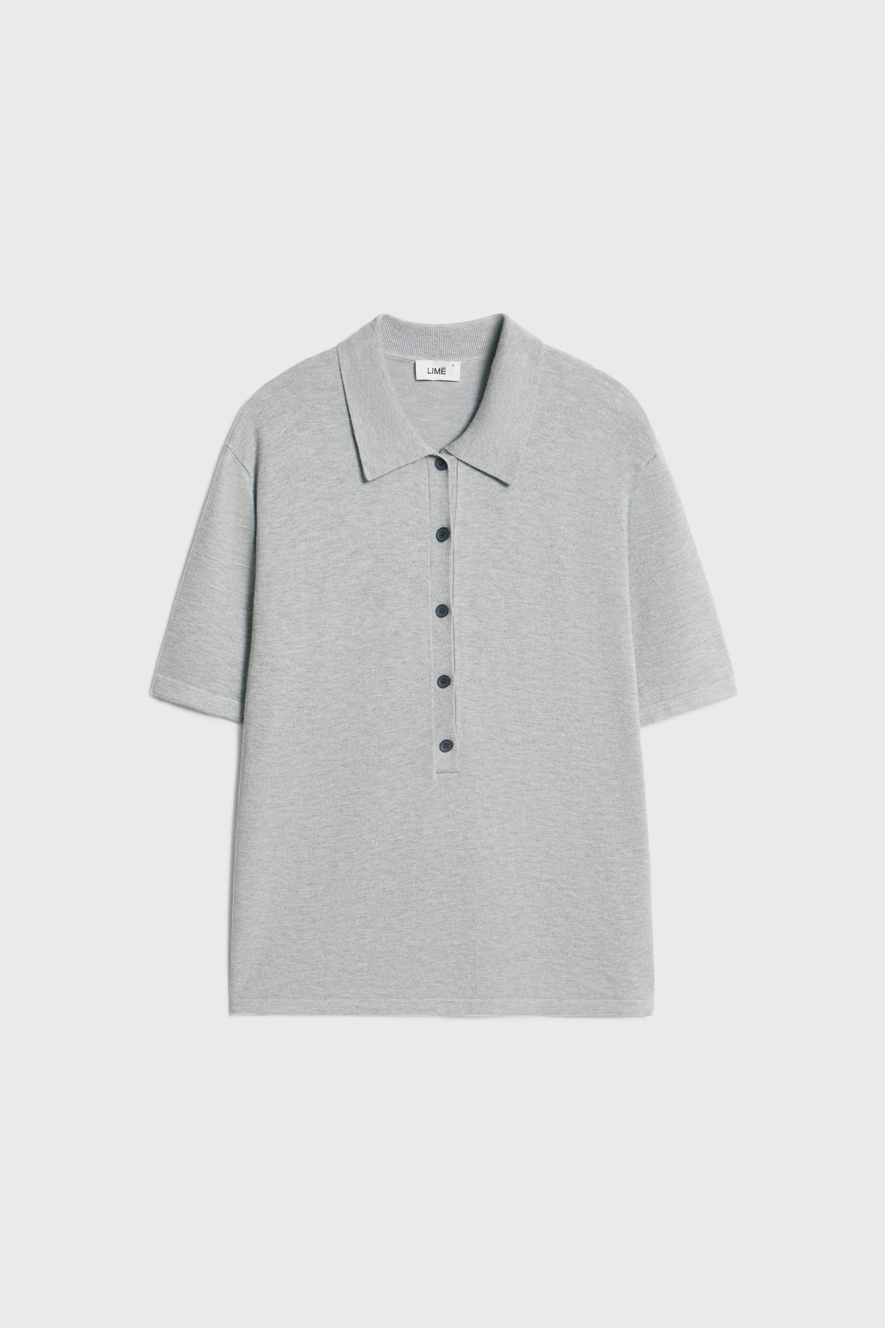 FINE-KNIT POLO JUMPER - Image 6