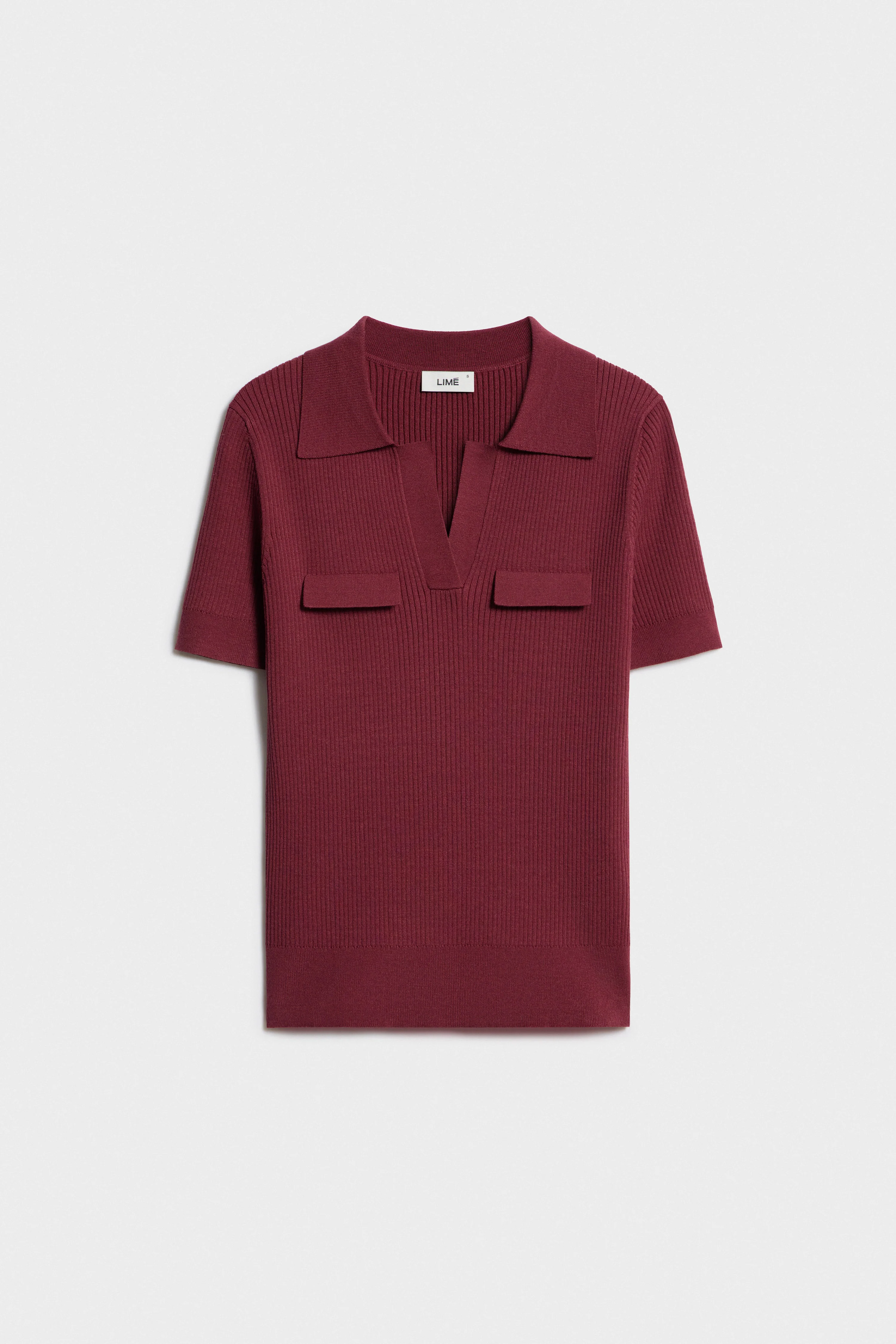 FINE-KNIT POLO SWEATER - Image 4