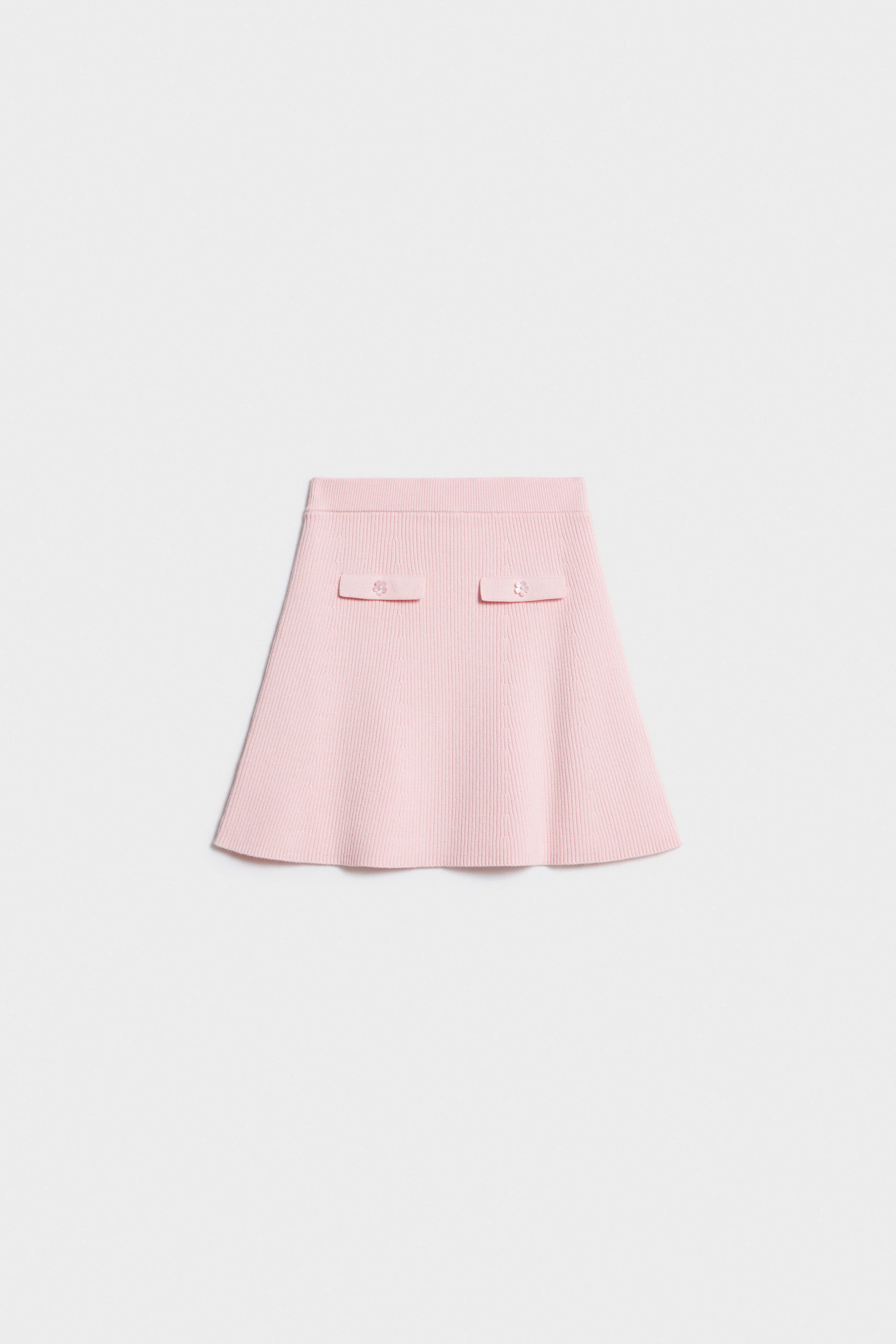 FINE-KNIT VISCOSE-BLEND SKIRT
