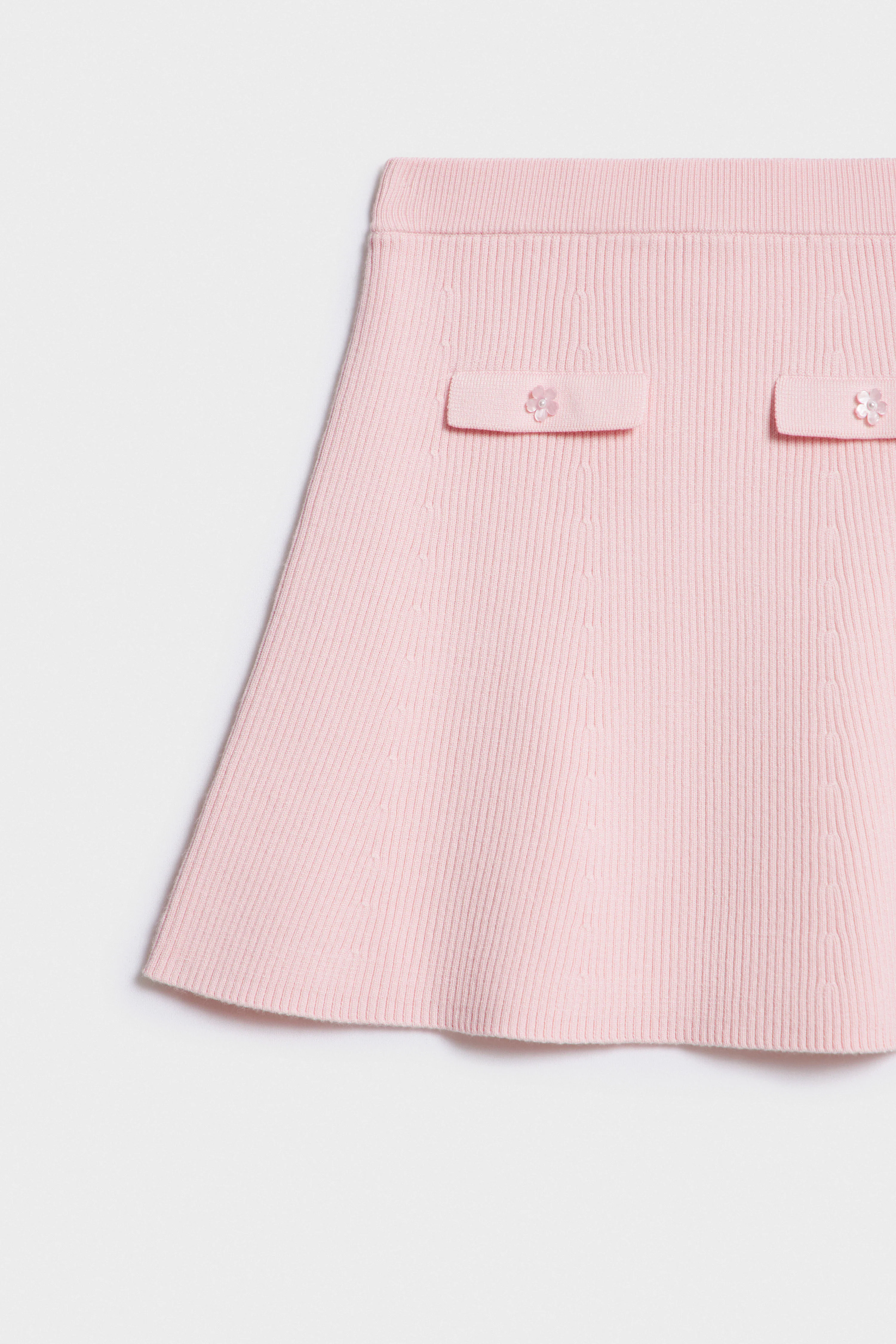 FINE-KNIT VISCOSE-BLEND SKIRT - Image 3
