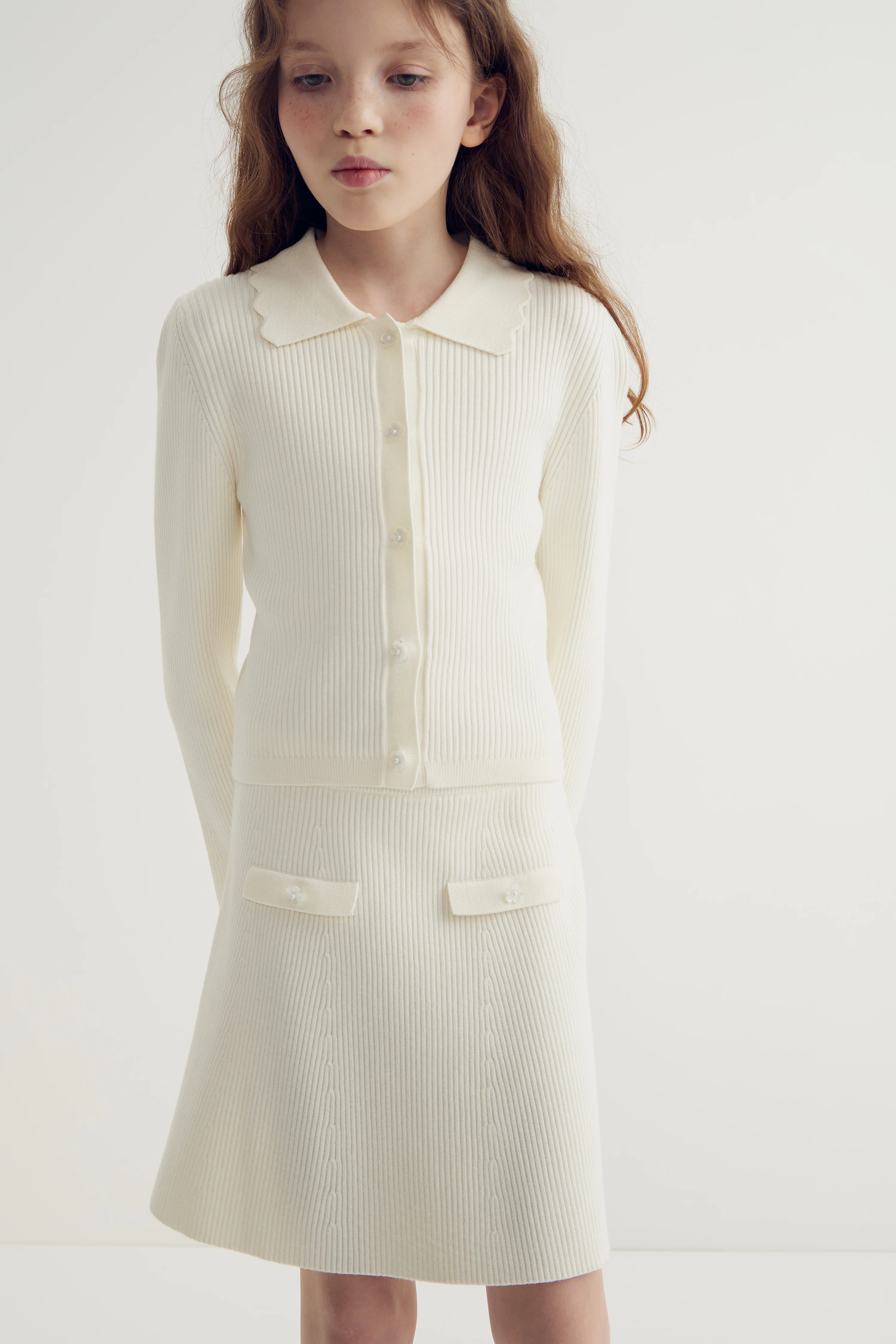 FINE-KNIT VISCOSE-BLEND SKIRT - Image 2