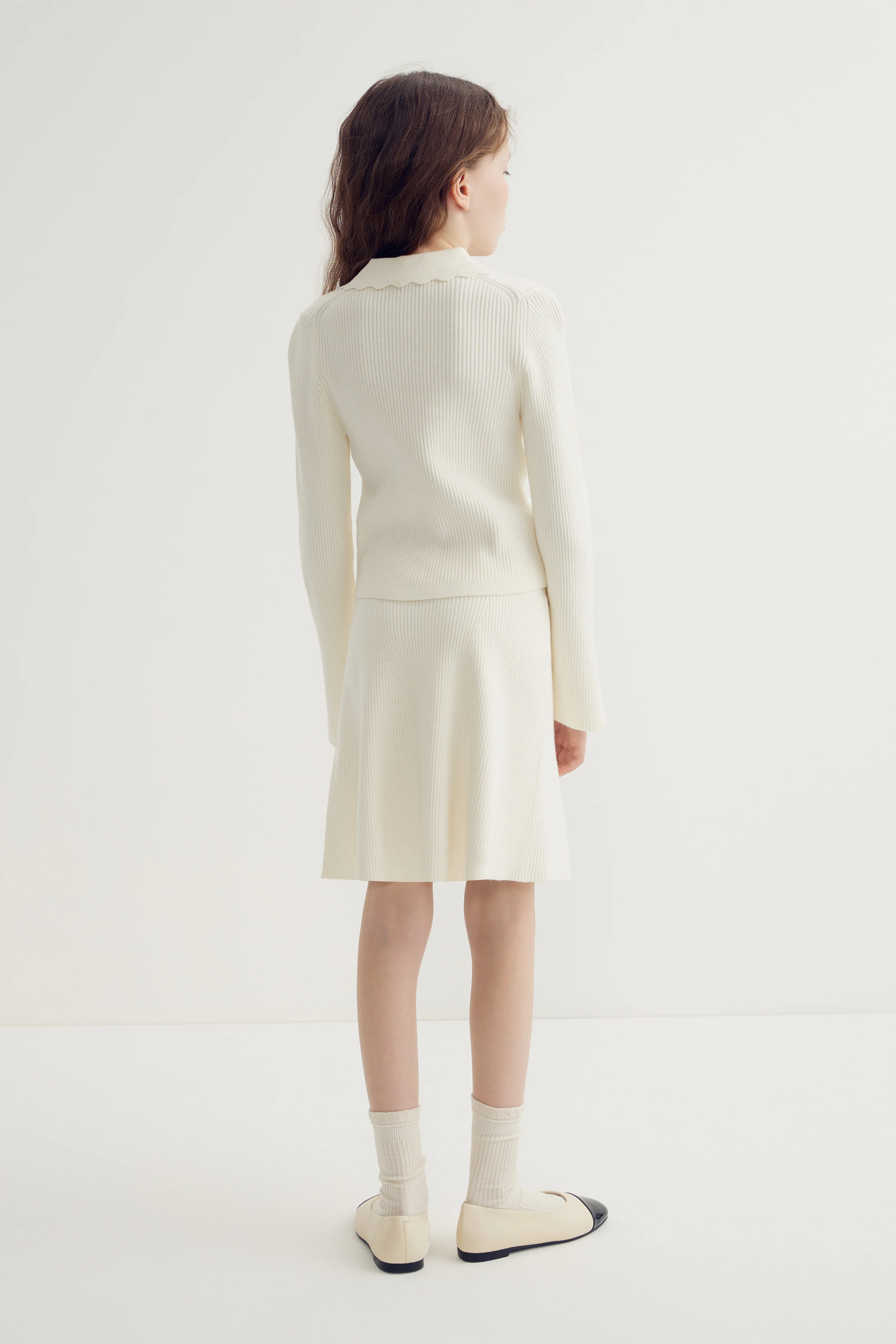 FINE-KNIT VISCOSE-BLEND SKIRT - Image 3