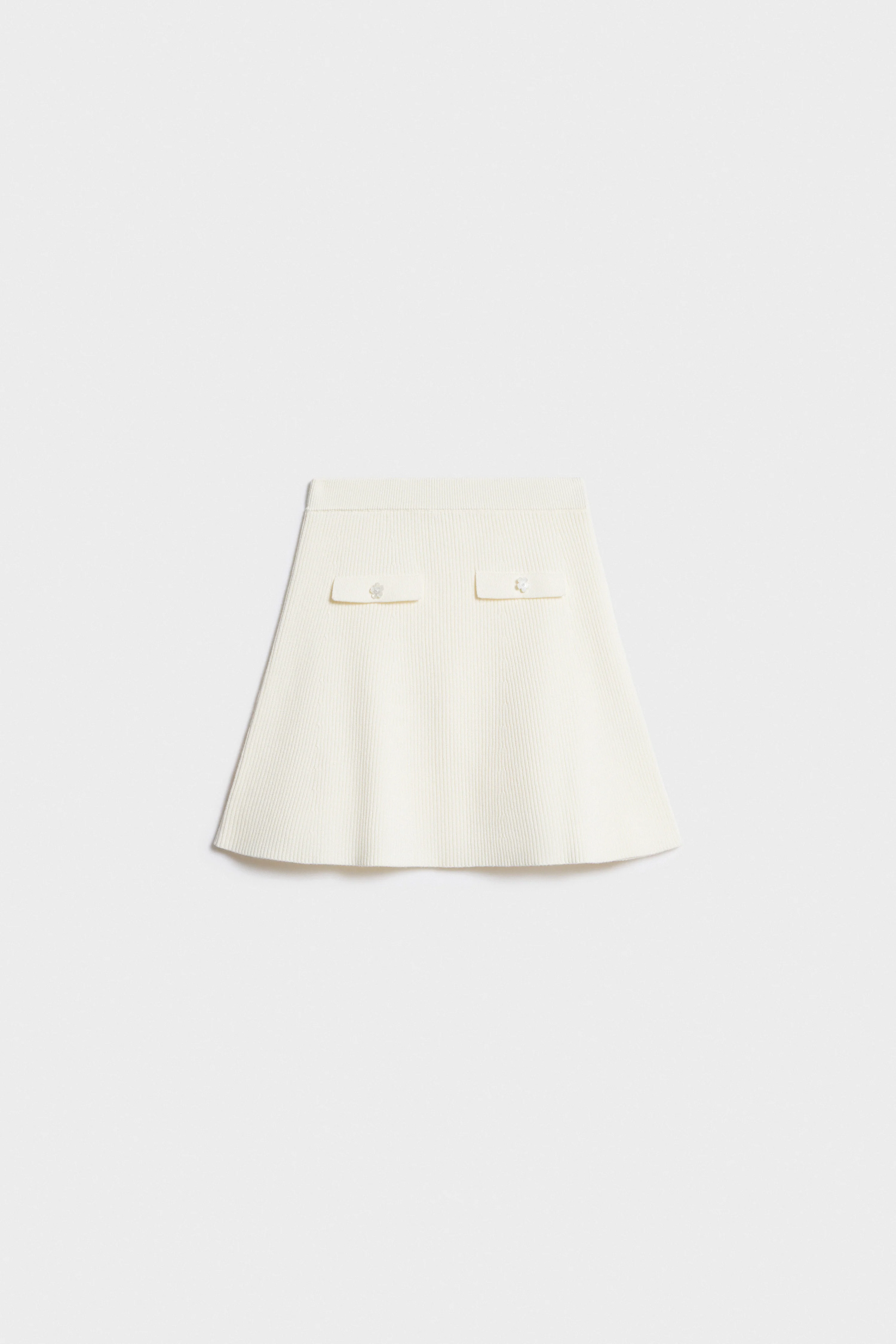 FINE-KNIT VISCOSE-BLEND SKIRT - Image 4