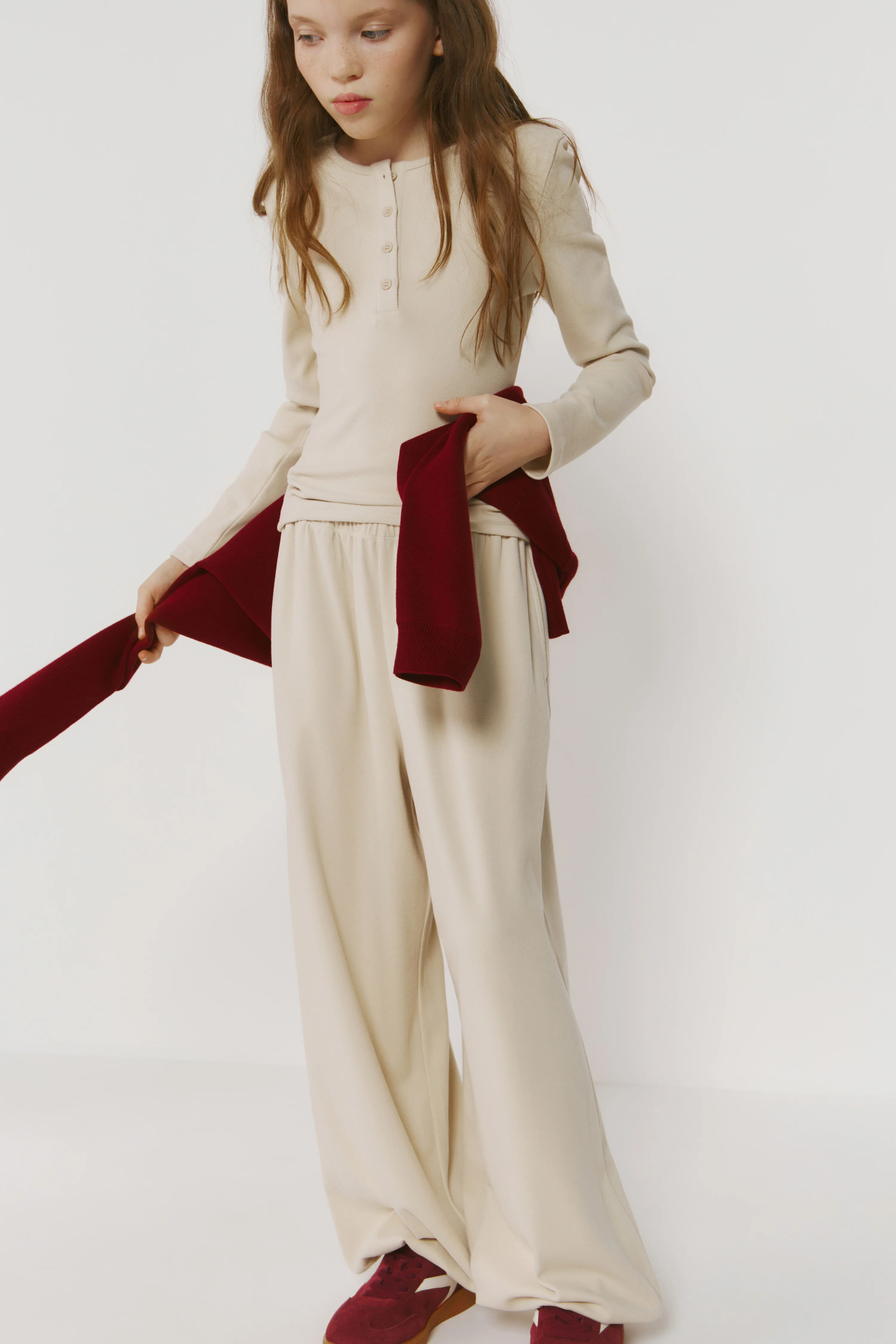 FINE-KNIT VISCOSE JOGGERS - Image 3
