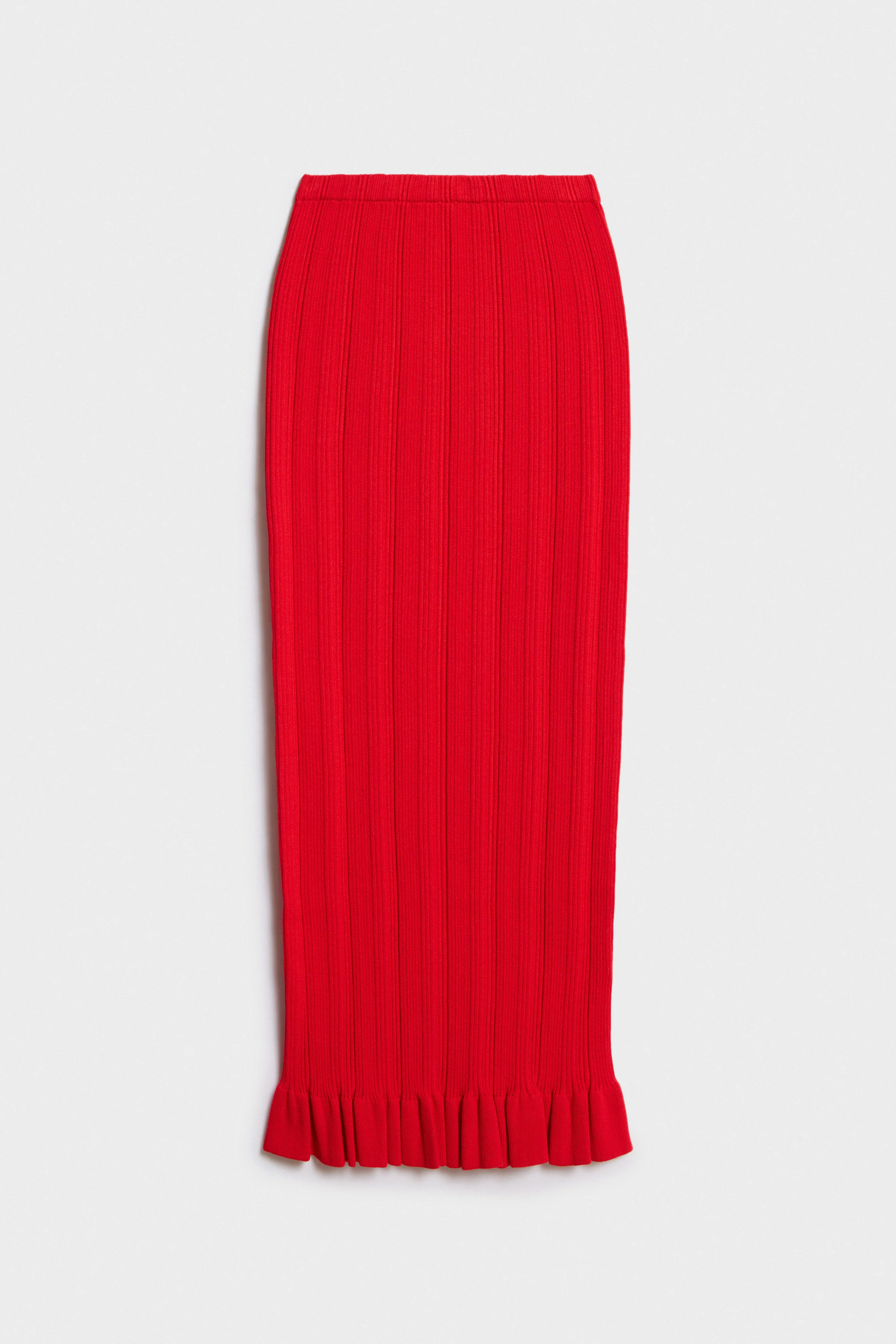 FINE-KNIT VISCOSE-LYOCELL SKIRT - Image 5