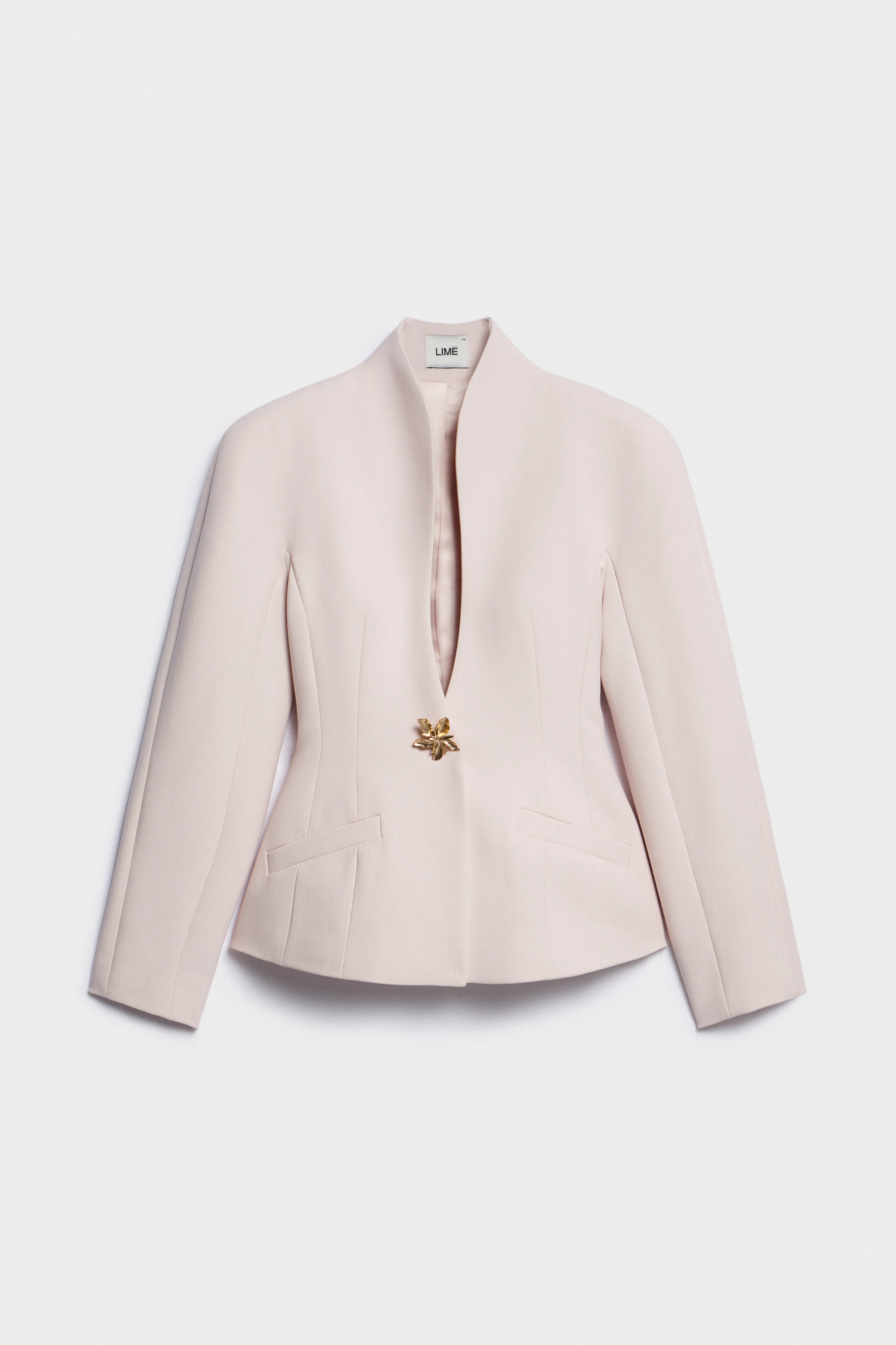 FITTED BROOCH-DETAL BLAZER - Image 3