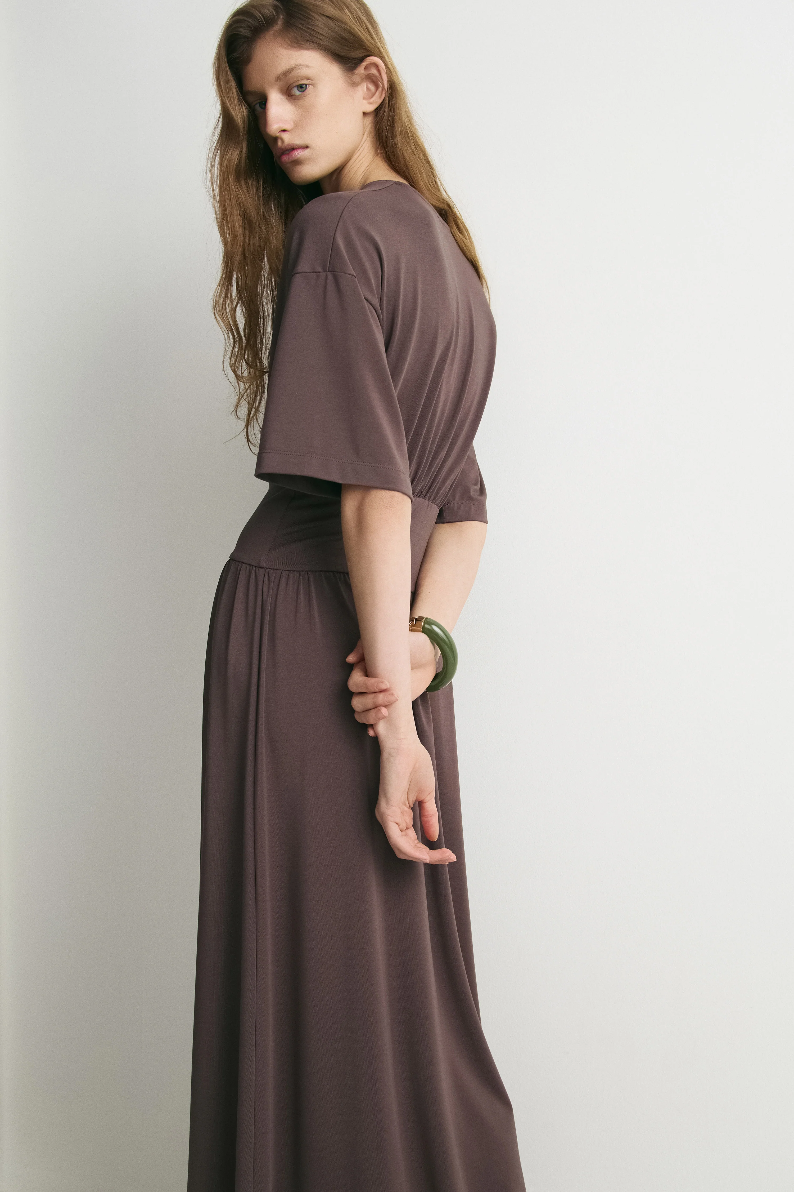 FITTED JERSEY DRESS - Image 3