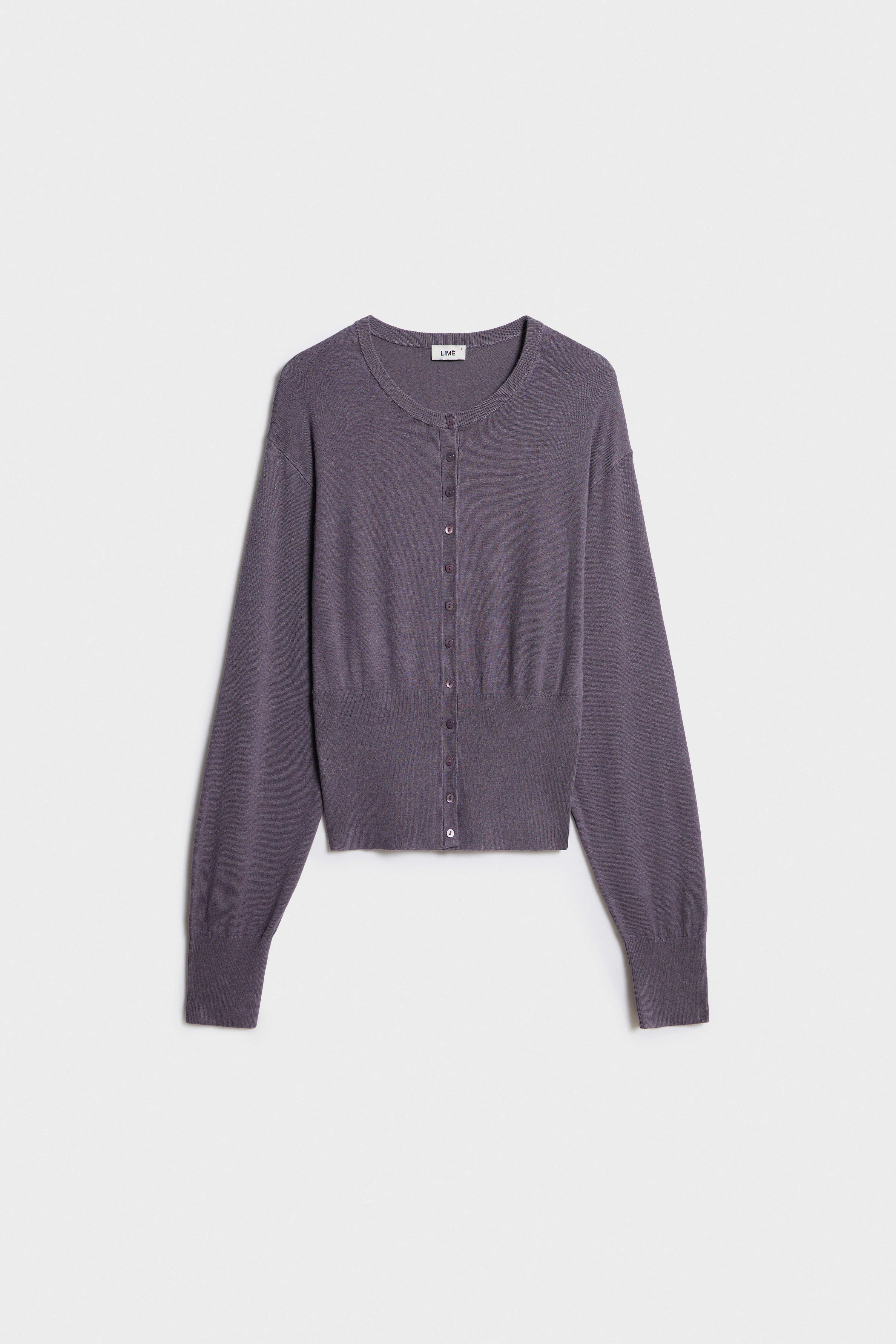 FITTED KNIT VISCOSE CARDIGAN - Image 5