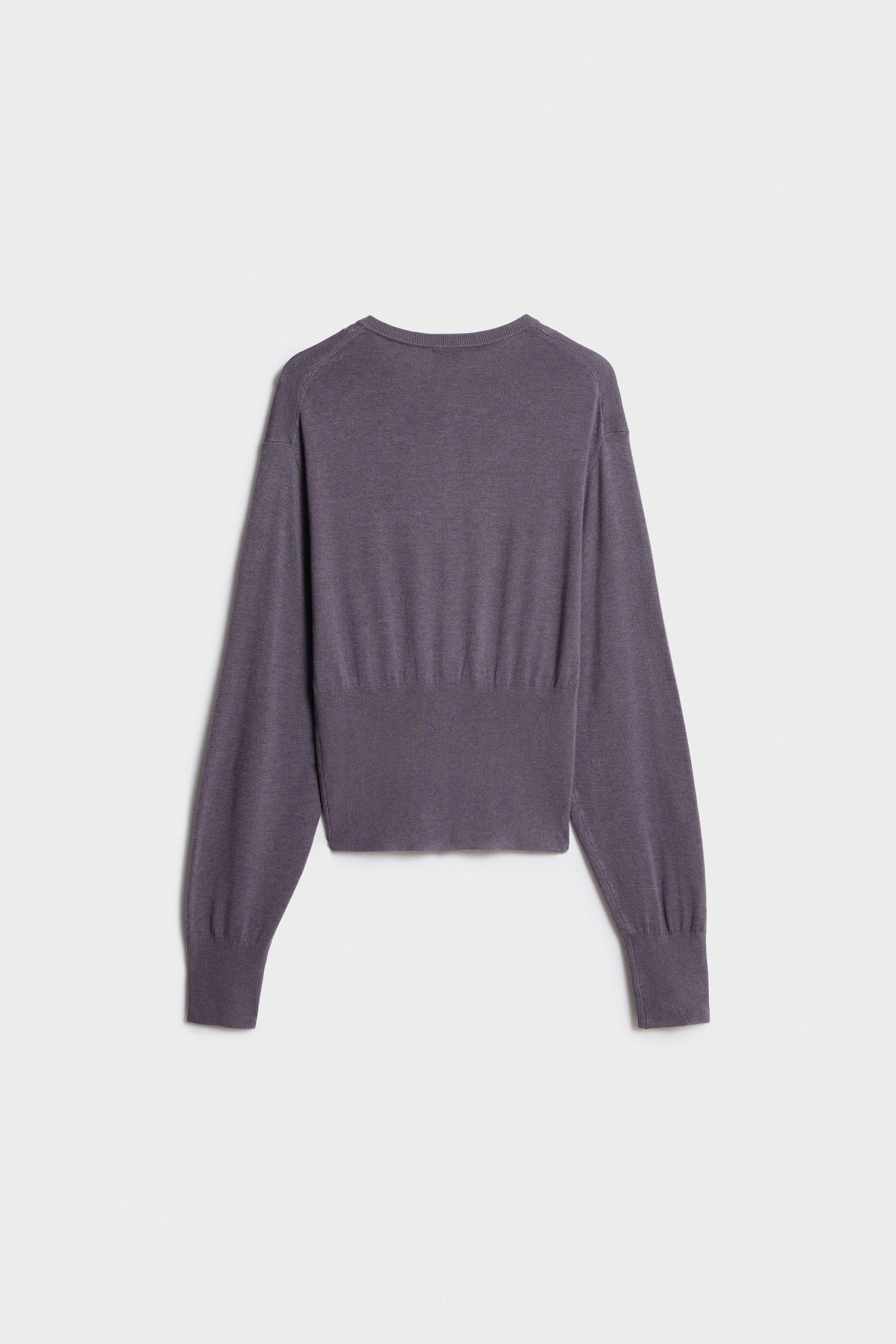 FITTED KNIT VISCOSE CARDIGAN - Image 6