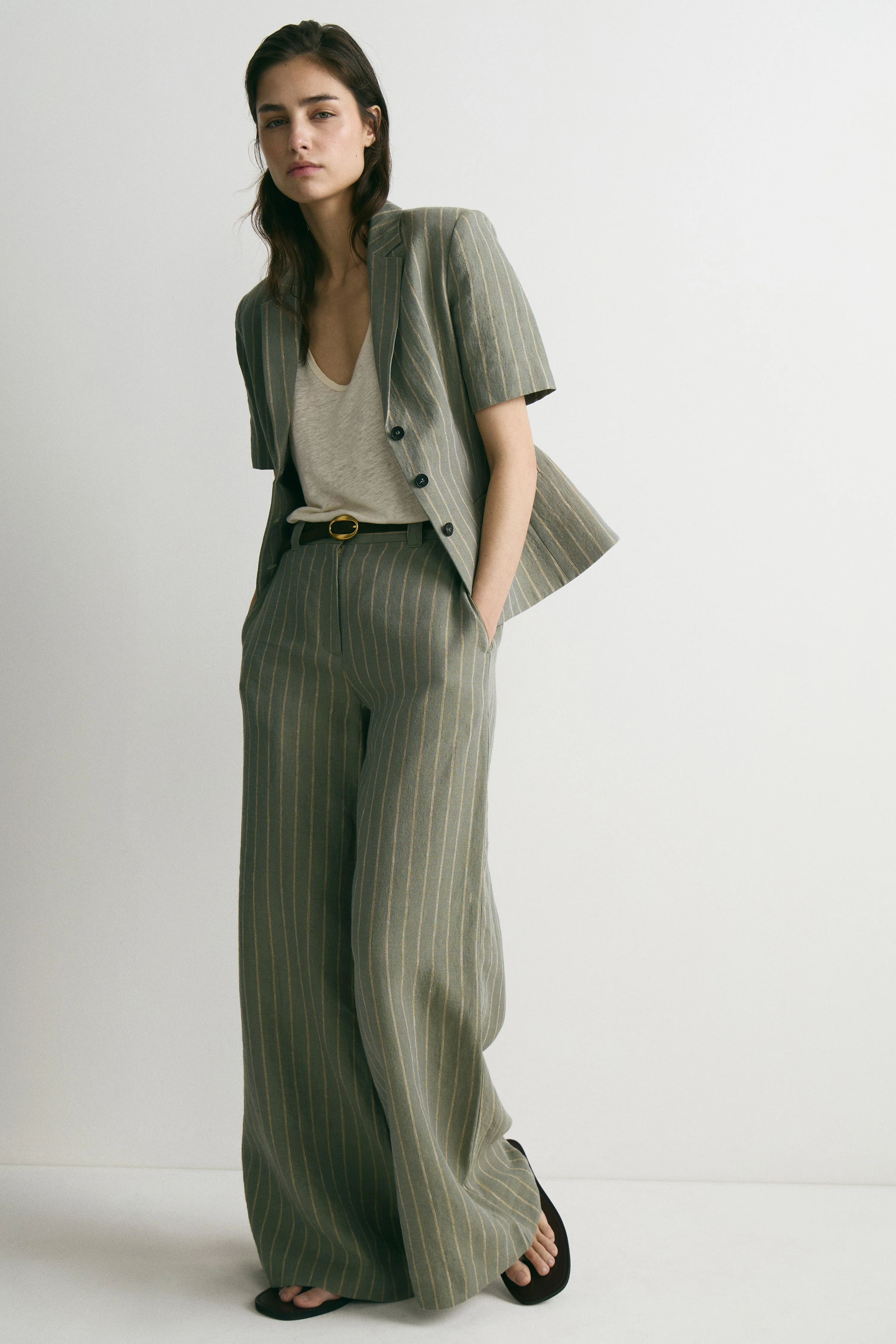 FITTED LINEN BLAZER - Image 3