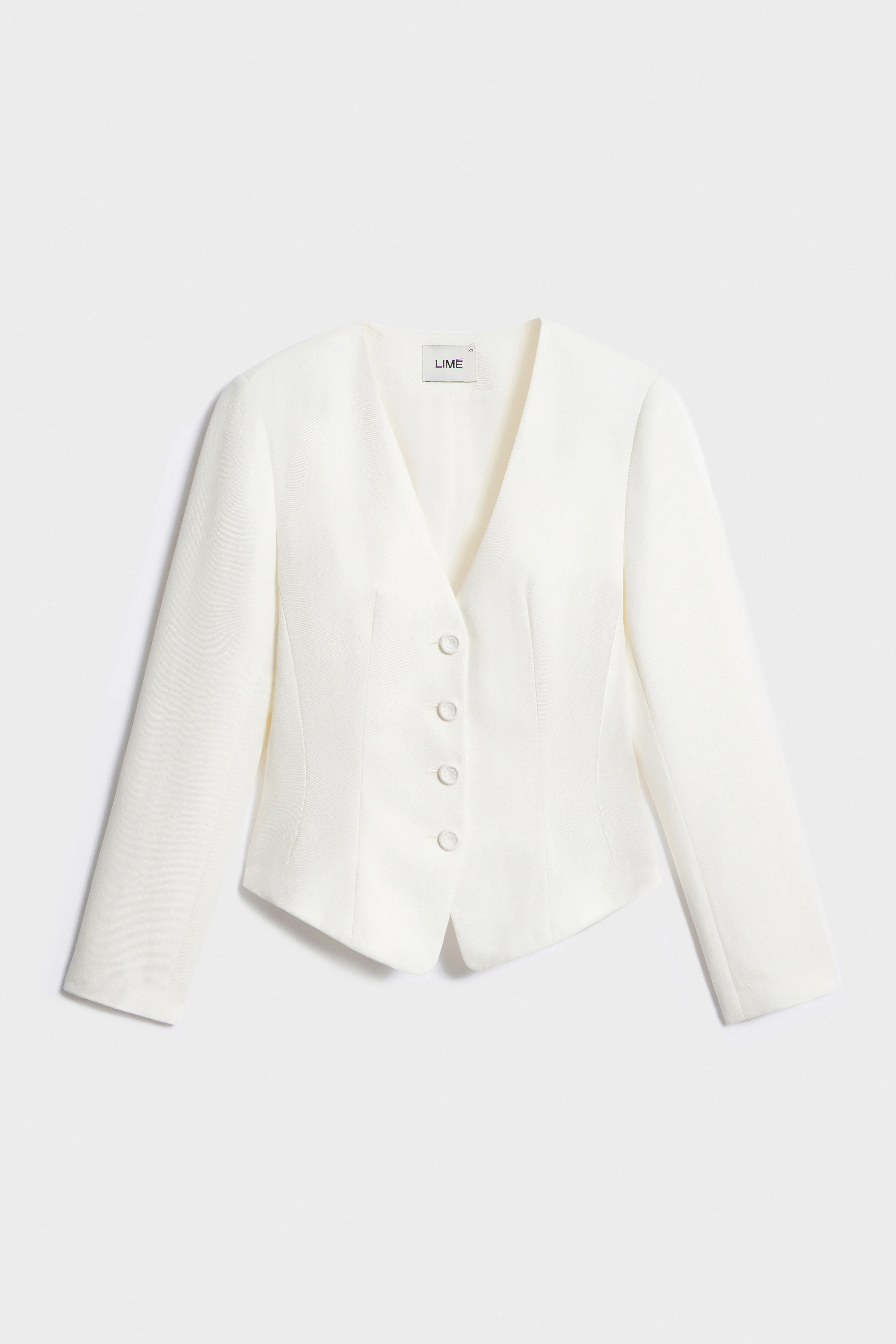 FITTED LINEN-COTTON BLAZER - Image 5