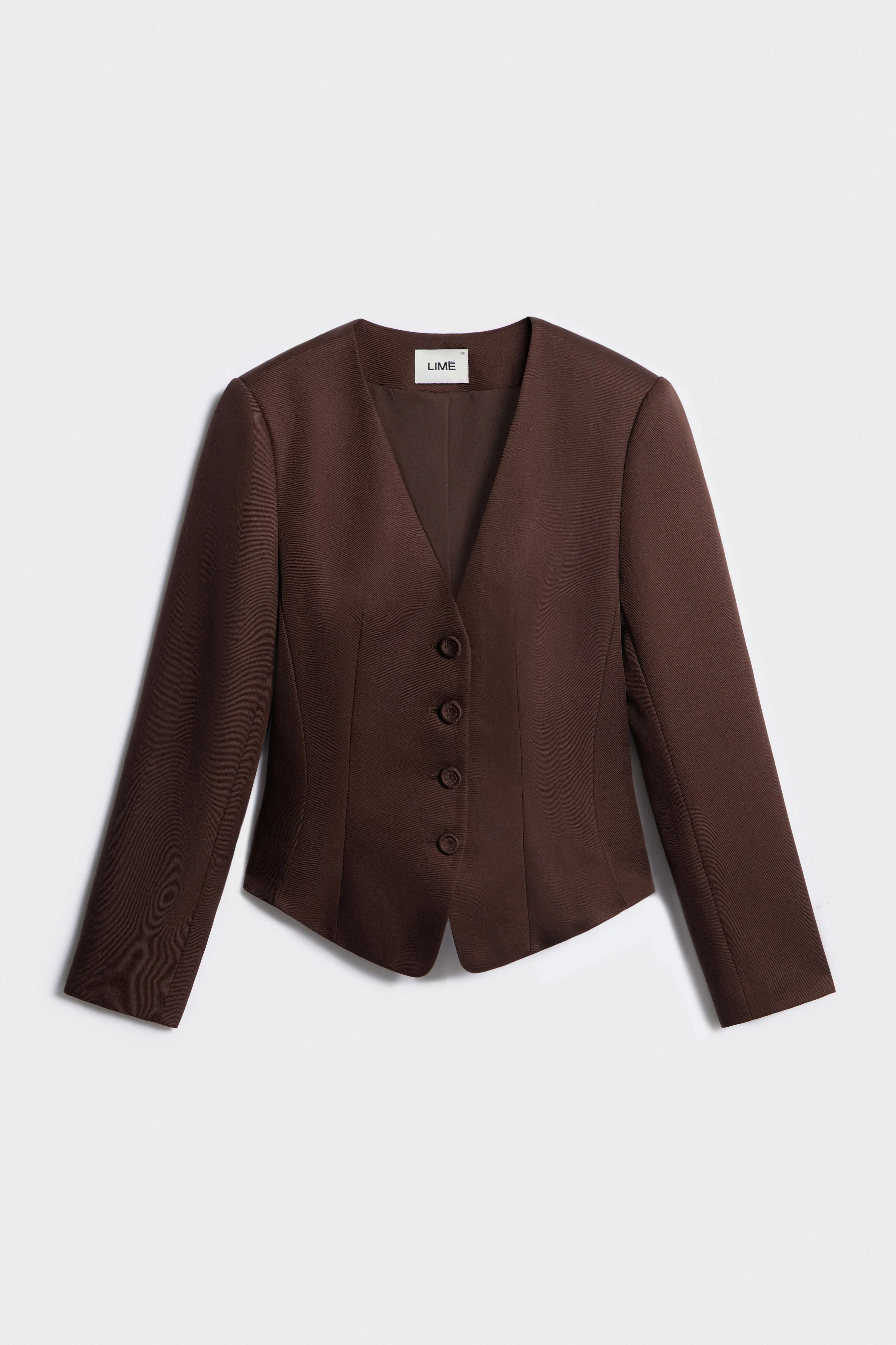 FITTED LINEN-COTTON BLAZER - Image 5