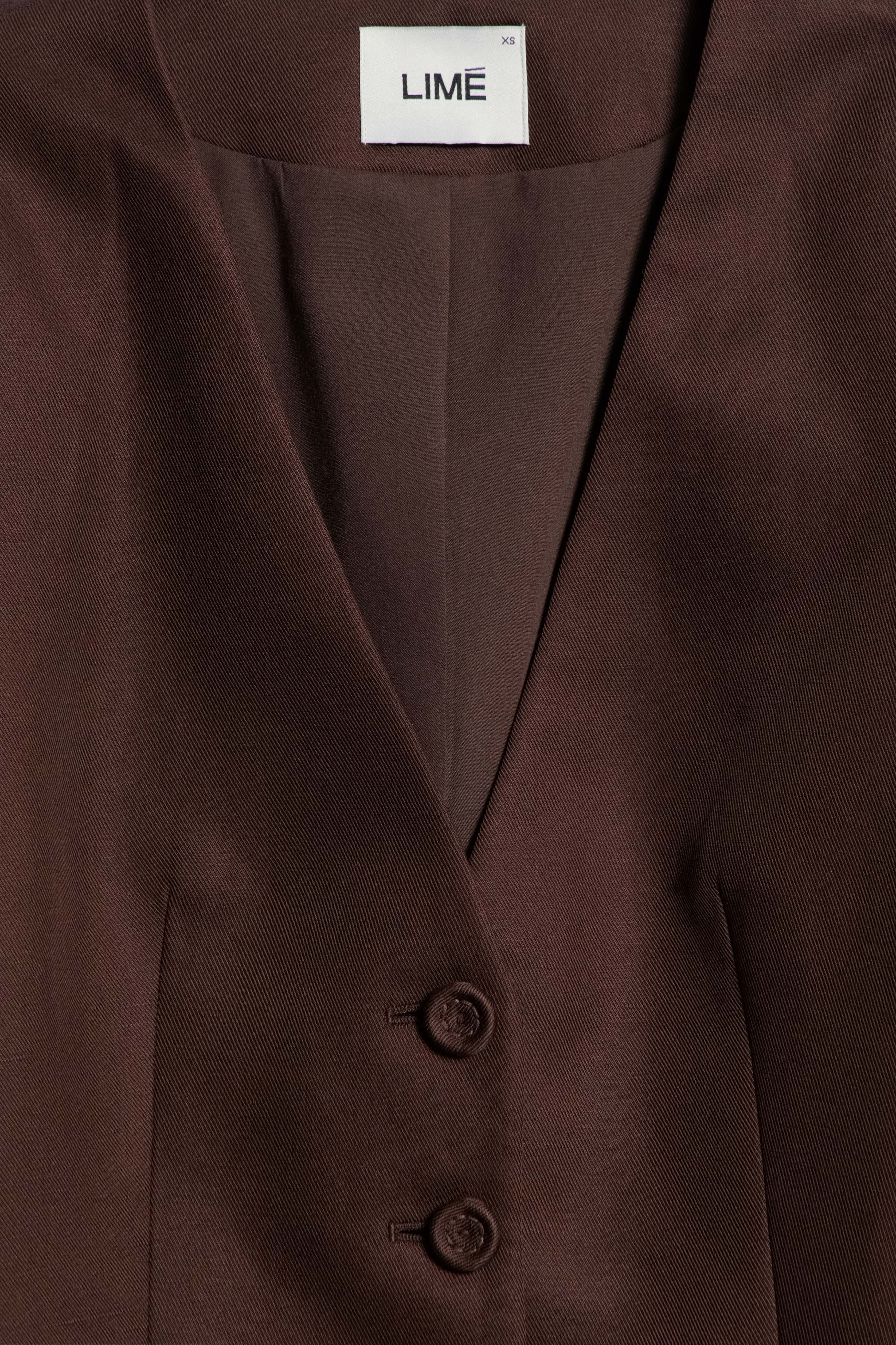 FITTED LINEN-COTTON BLAZER - Image 7