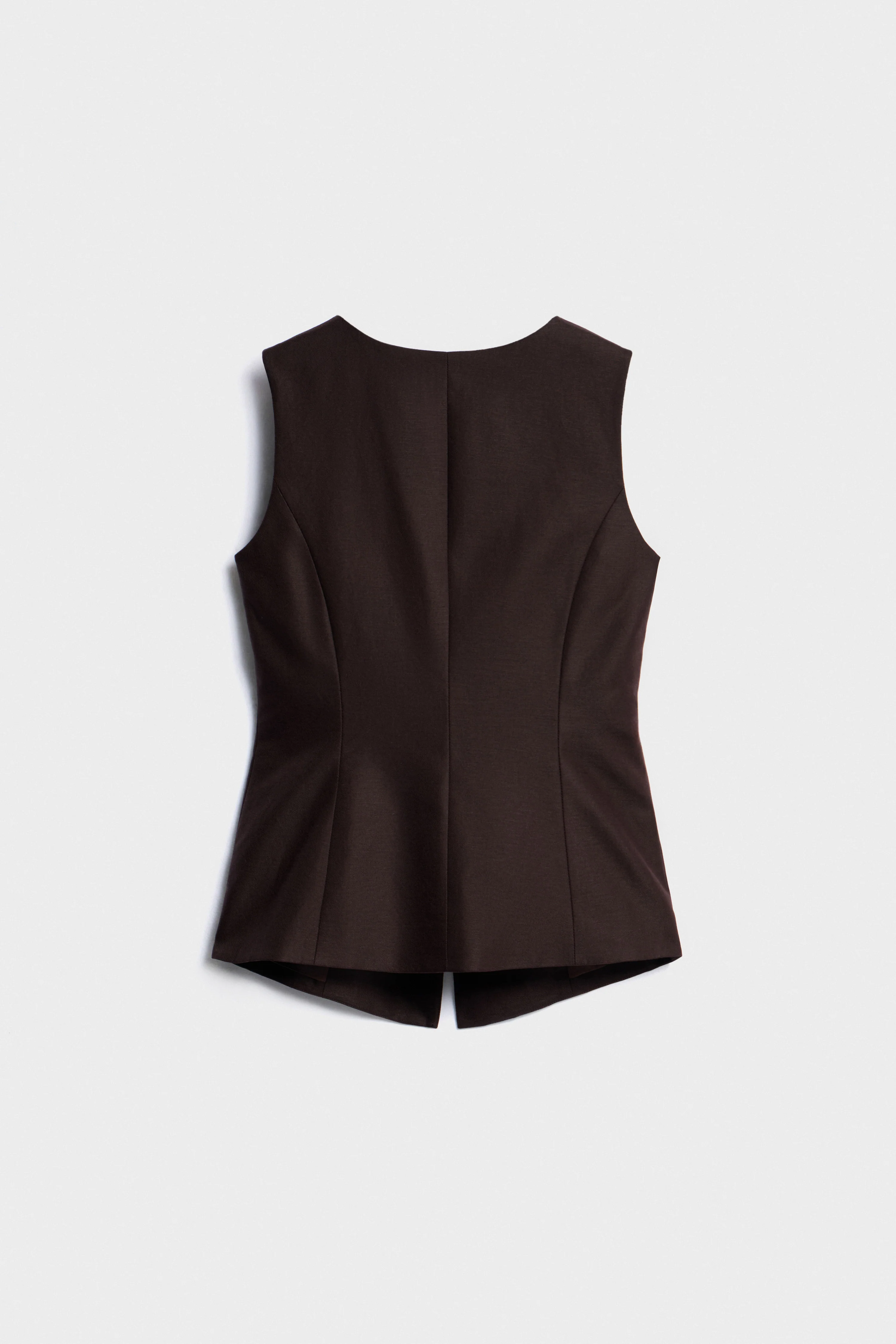FITTED LINEN-COTTON WAISTCOAT - Image 6